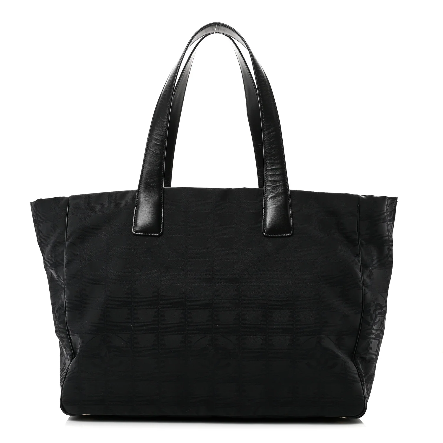 Nylon Large Travel Tote Black
