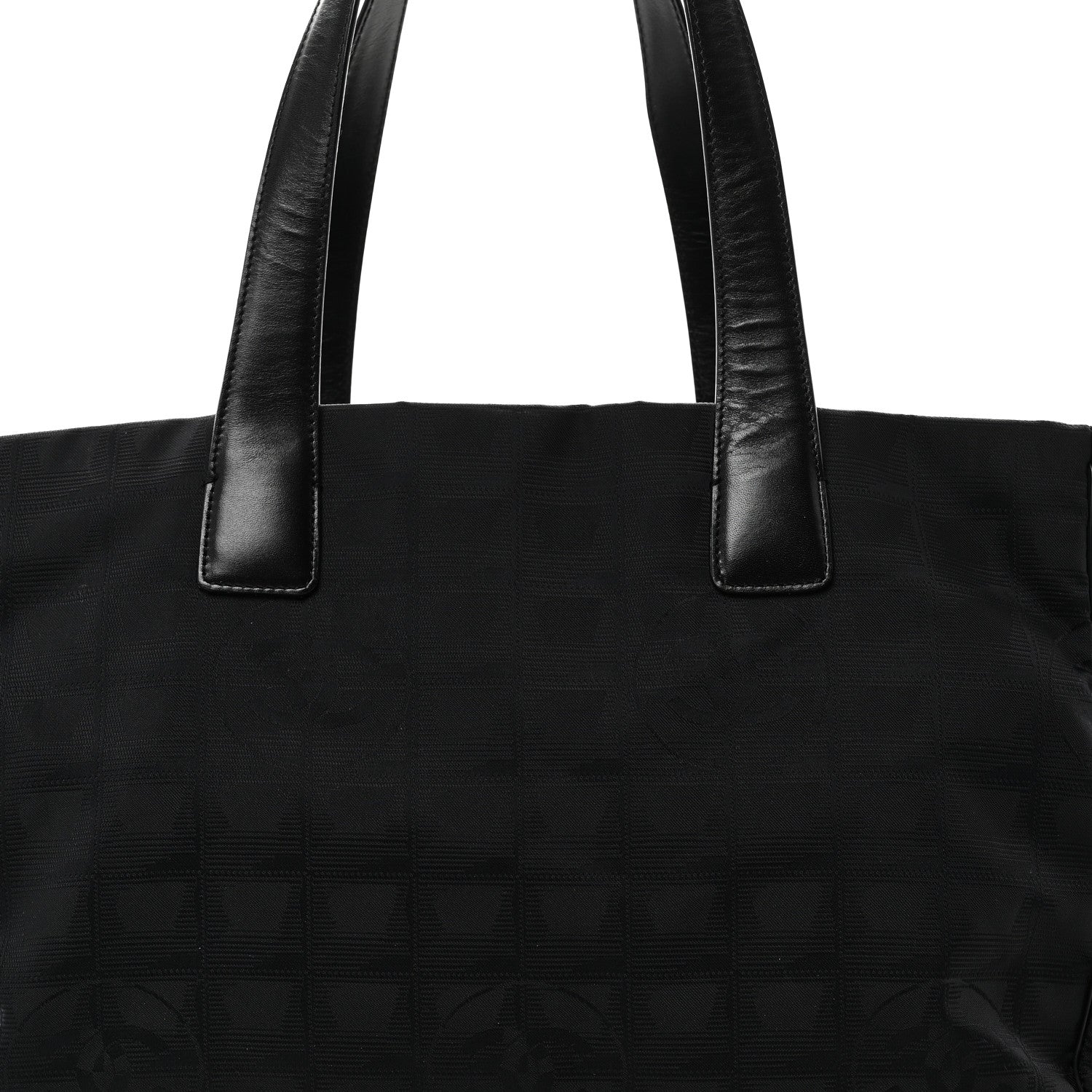 Nylon Large Travel Tote Black - Image 8
