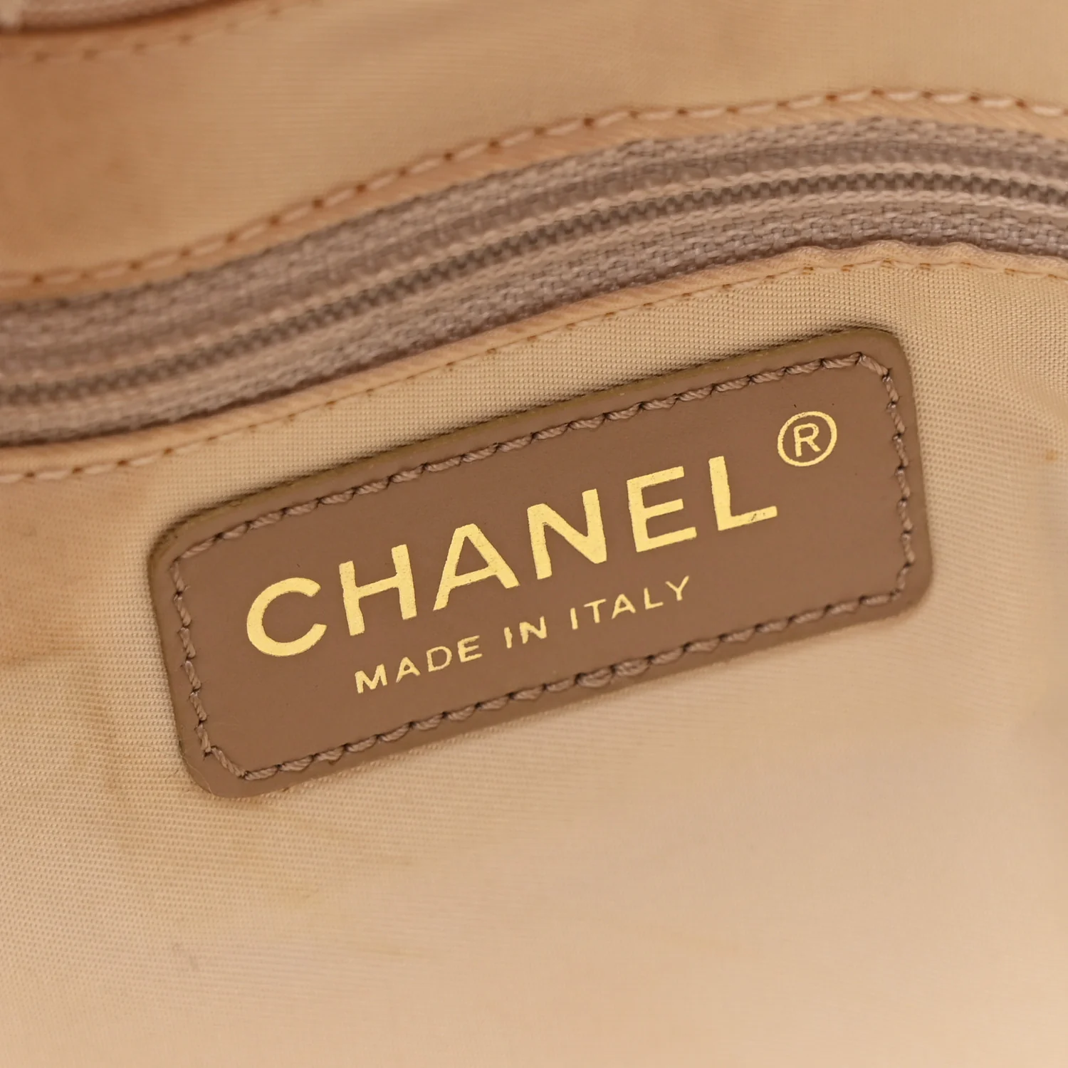 Nylon Medium Travel Tote Beige - Image 10