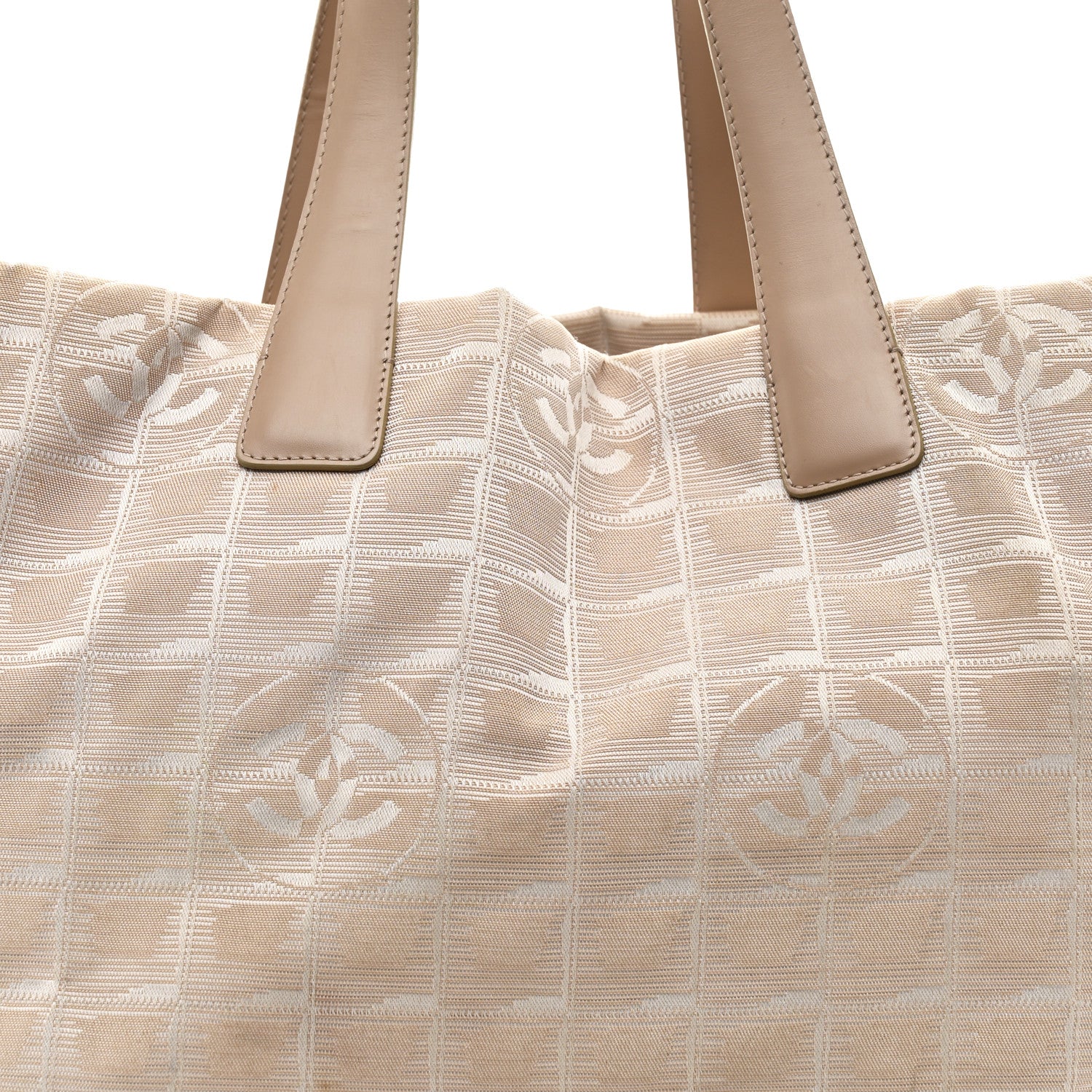 Nylon Medium Travel Tote Beige - Image 14