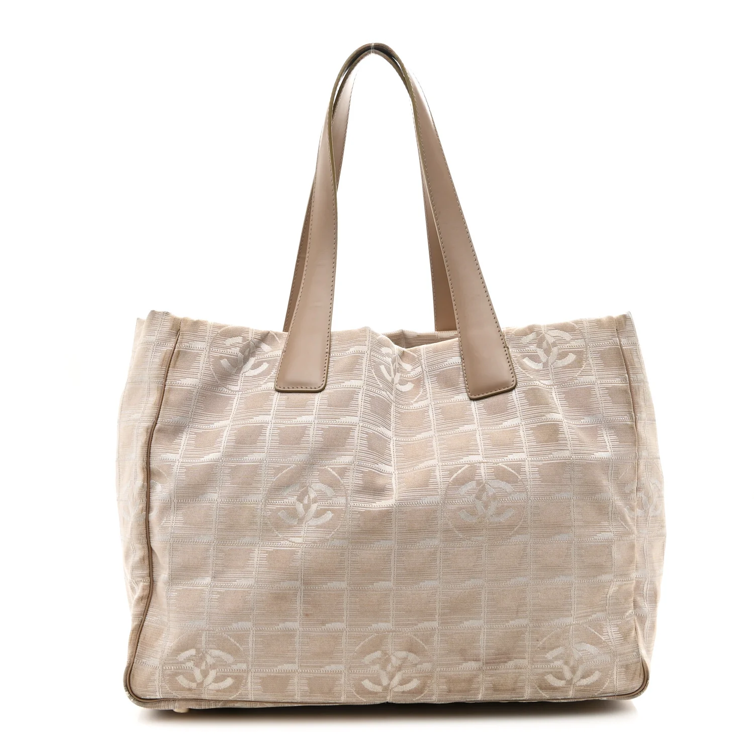 Nylon Medium Travel Tote Beige - Image 2