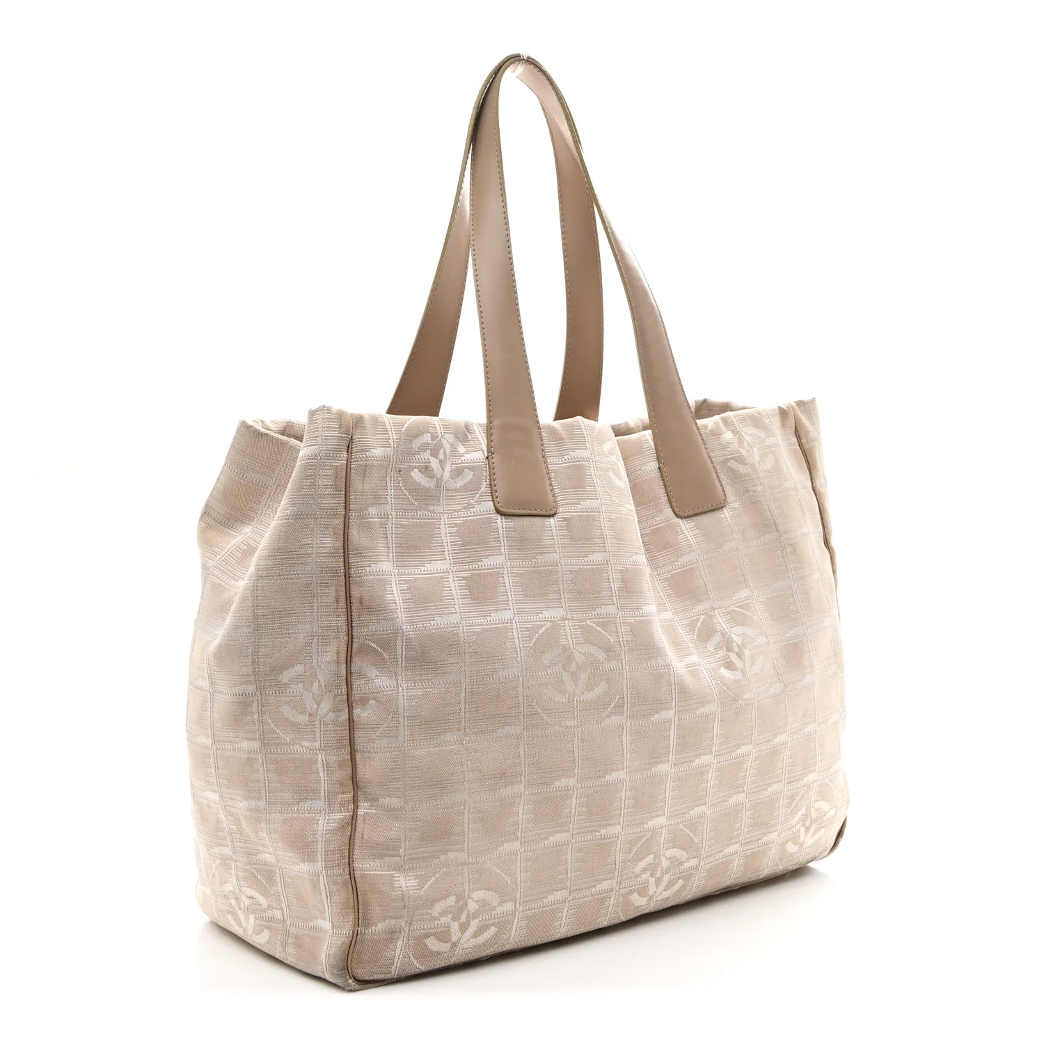 Nylon Medium Travel Tote Beige - Image 4