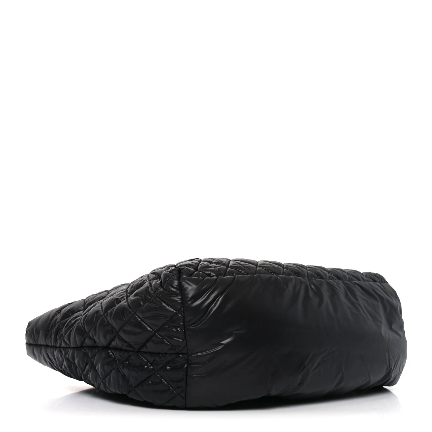 Nylon Quilted Large Coco Cocoon Tote Black - Image 4