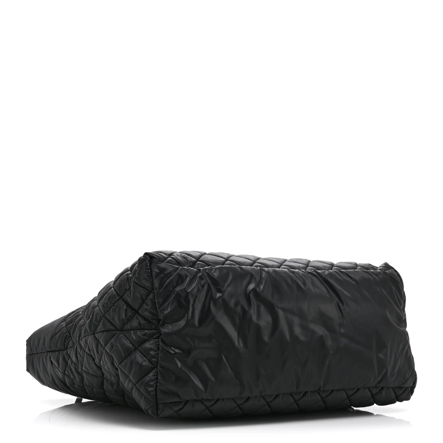 Nylon Quilted Large Coco Cocoon Tote Black - Image 4