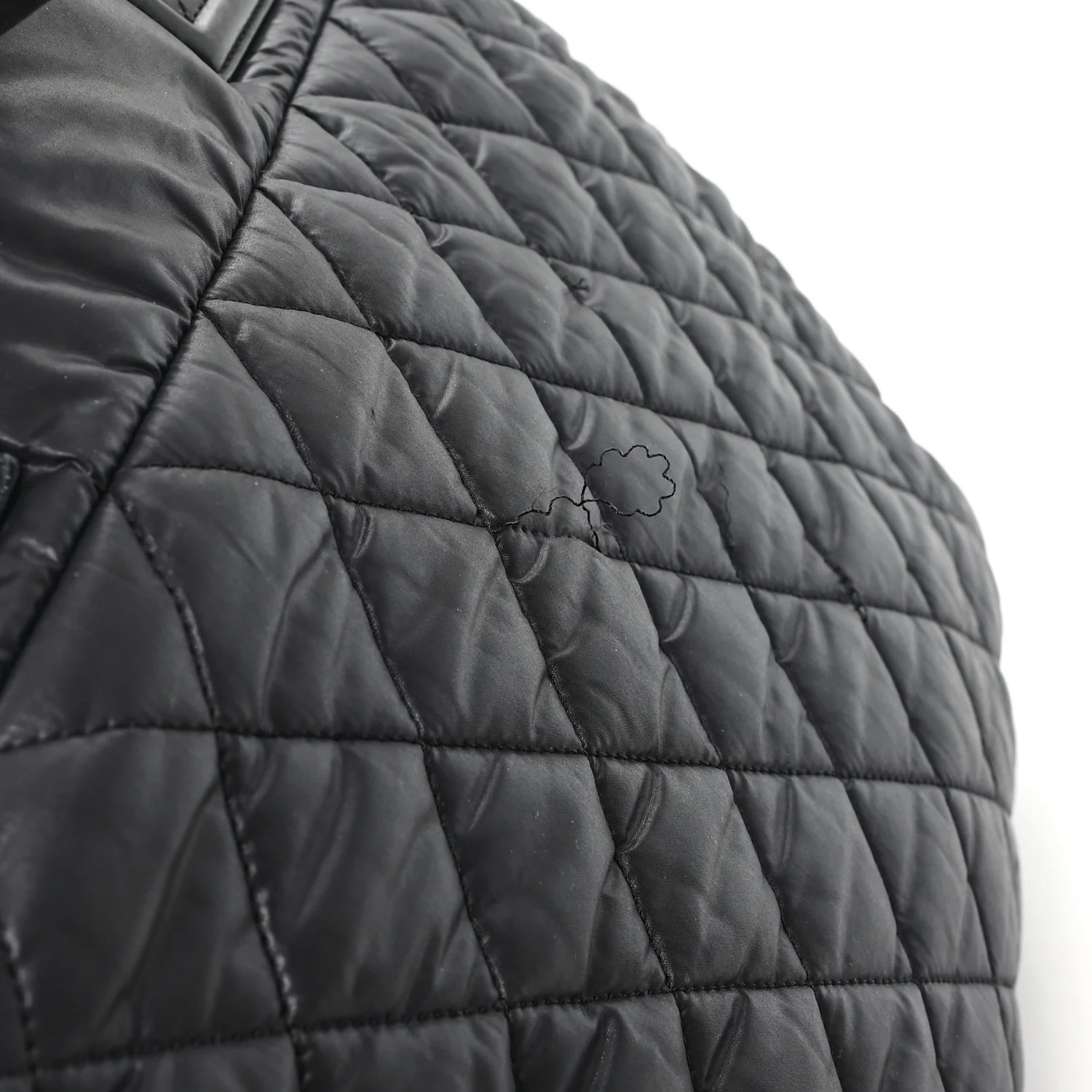 Nylon Quilted Large Coco Cocoon Tote Black - Image 12