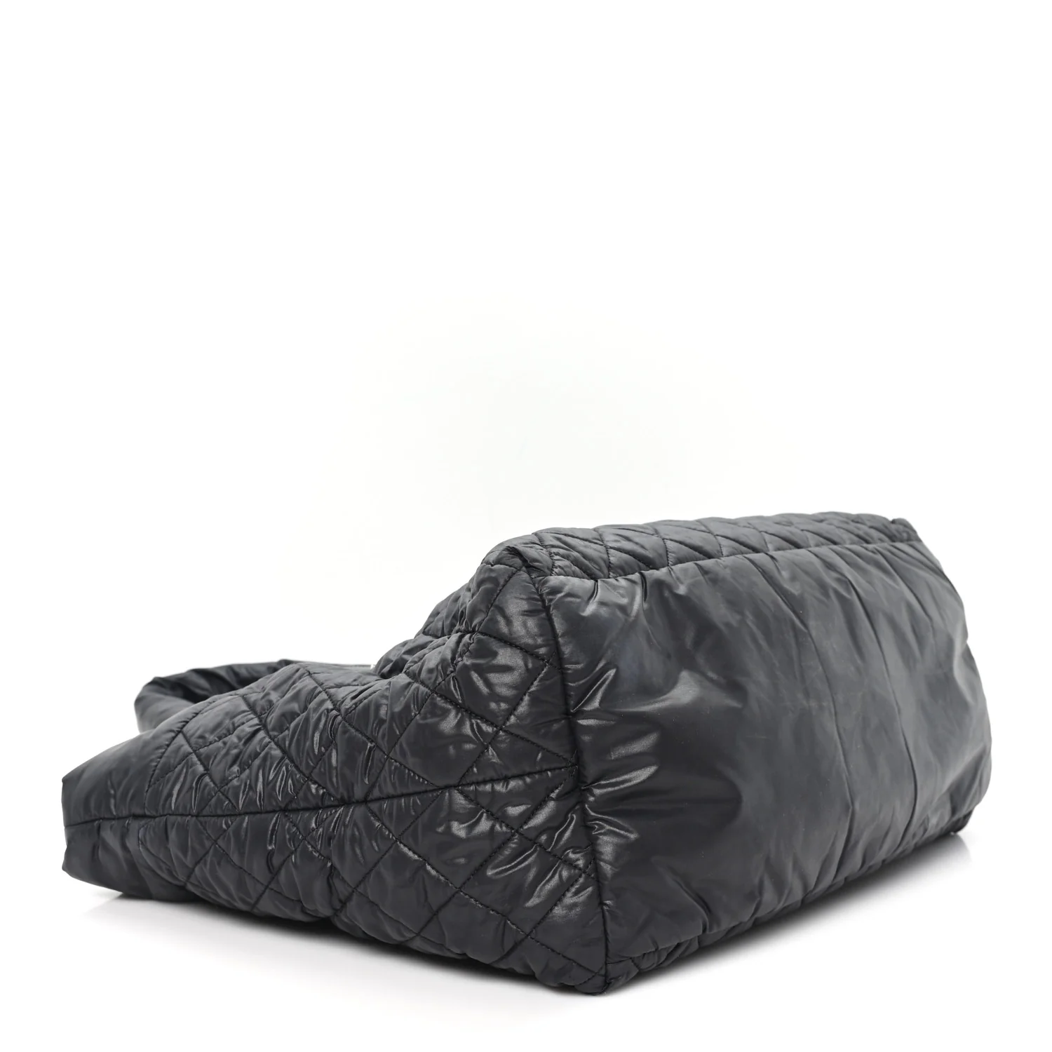 Nylon Quilted Large Coco Cocoon Tote Black - Image 4