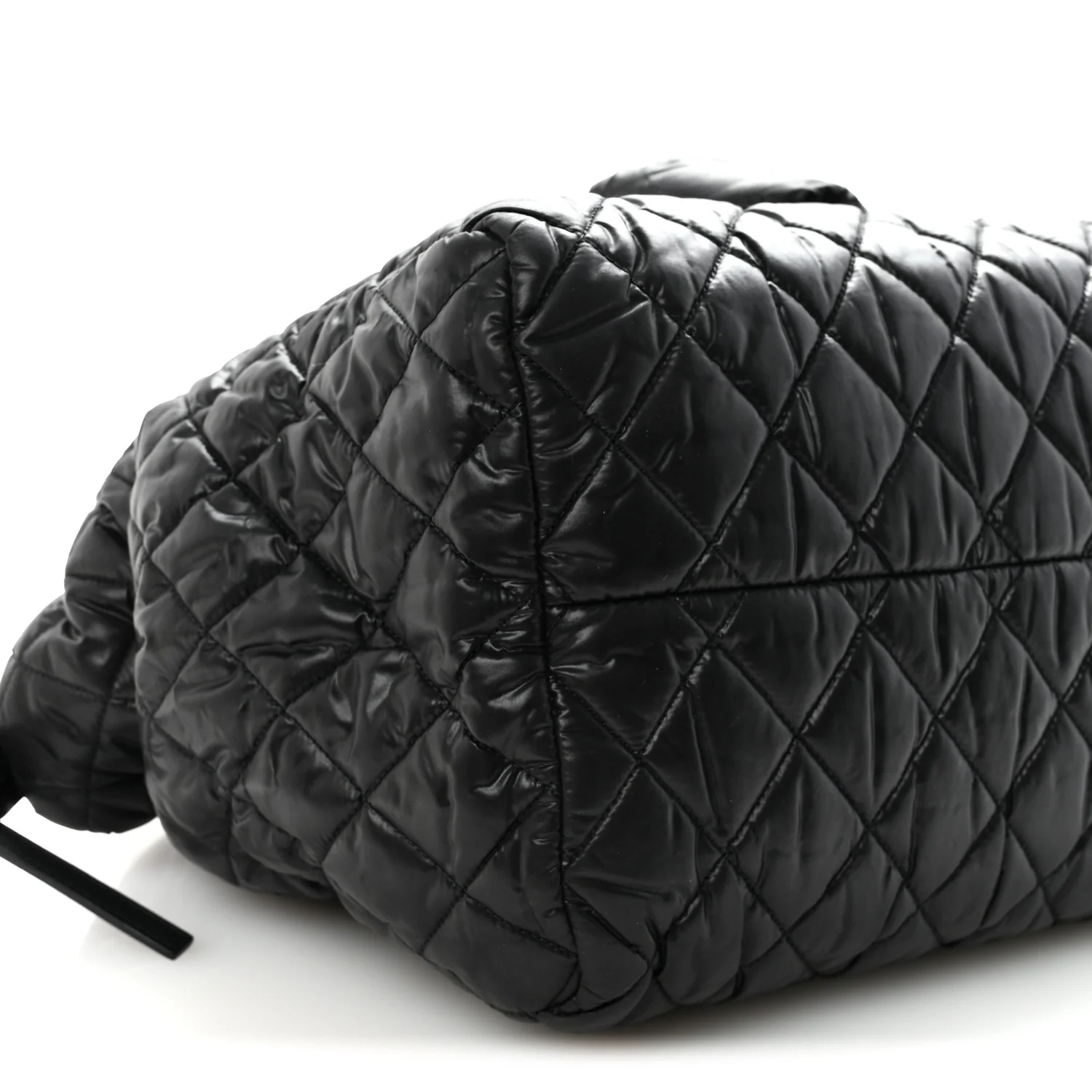 Nylon Quilted Medium Coco Cocoon Tote Black - Image 8