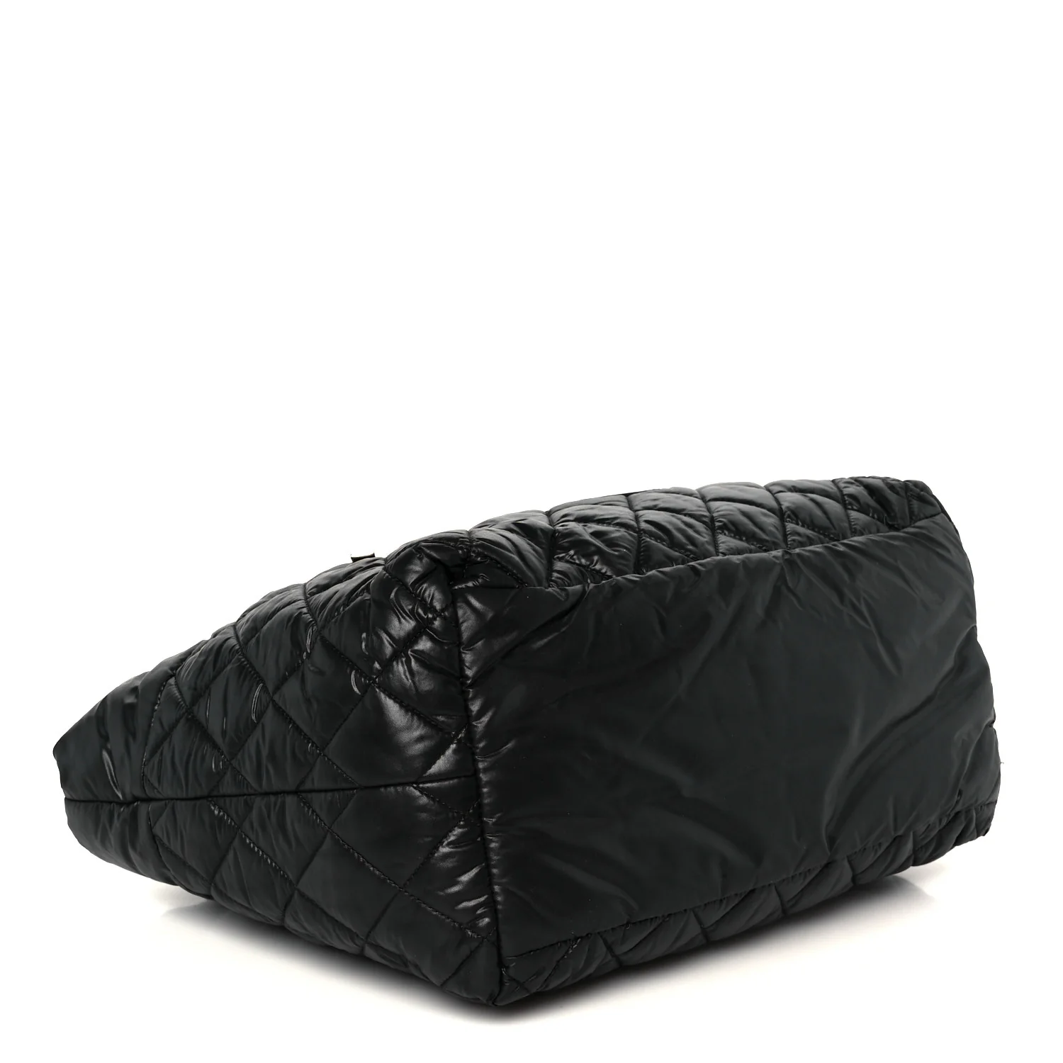 Nylon Quilted Small Coco Cocoon Tote Black - Image 4