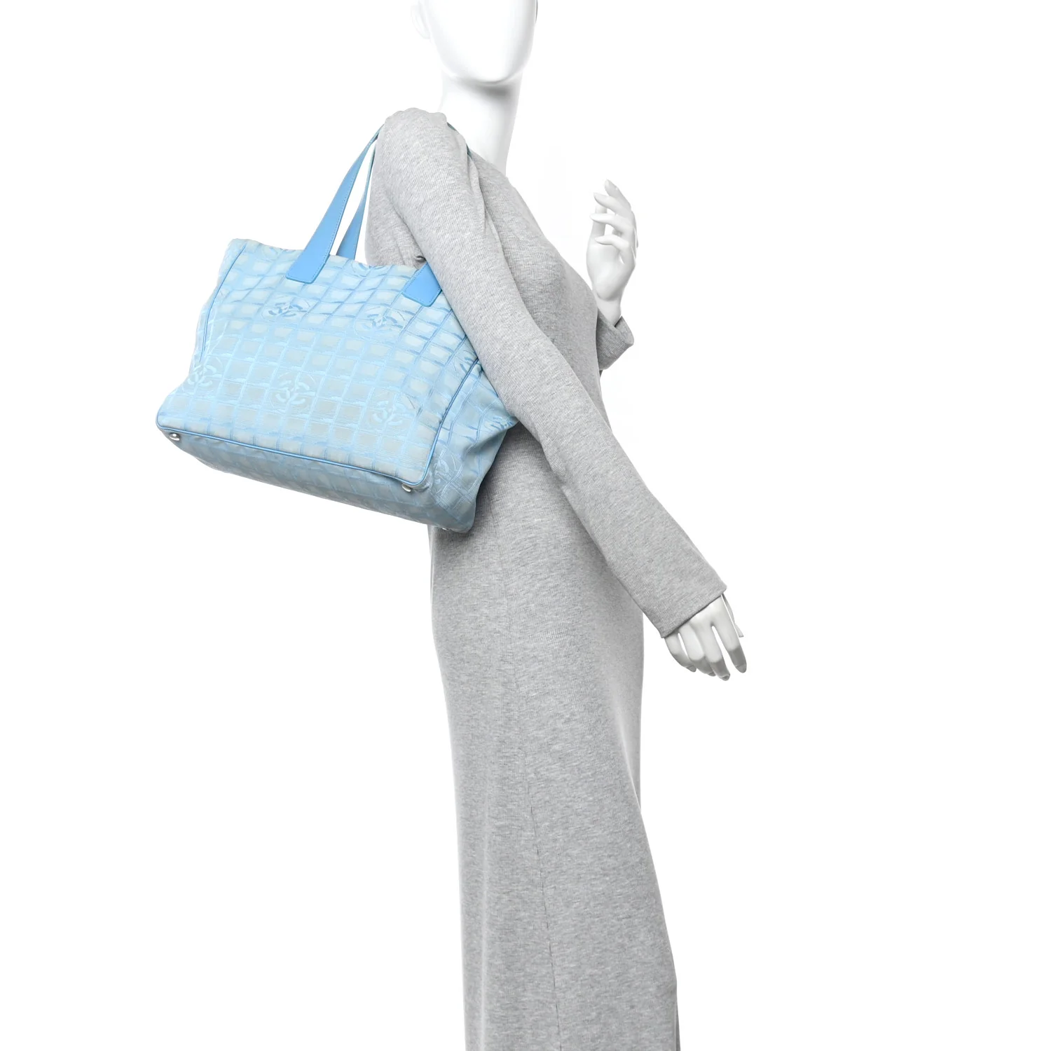 Nylon Travel Large Tote Blue - Image 2