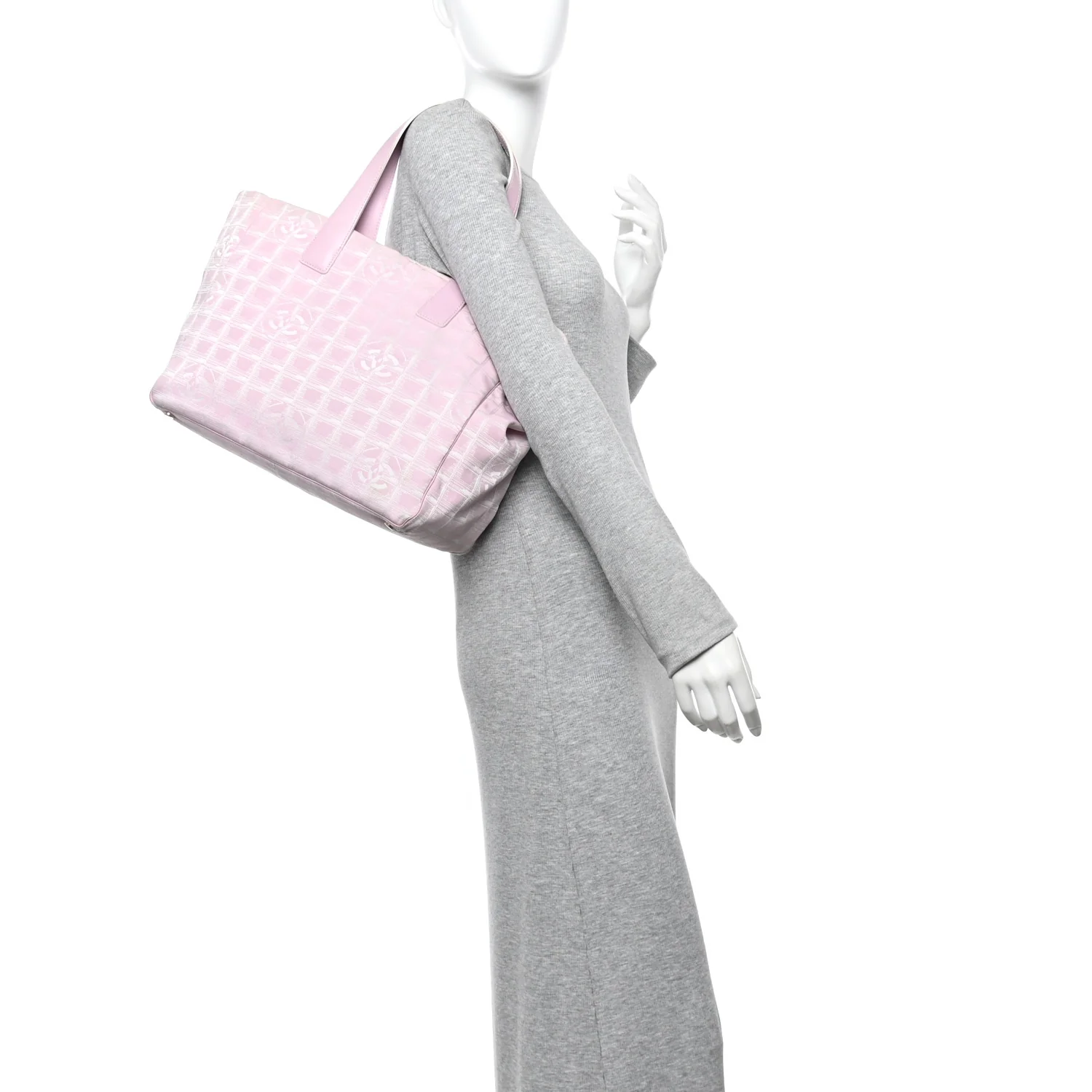 Nylon Travel Large Tote Pink - Image 2