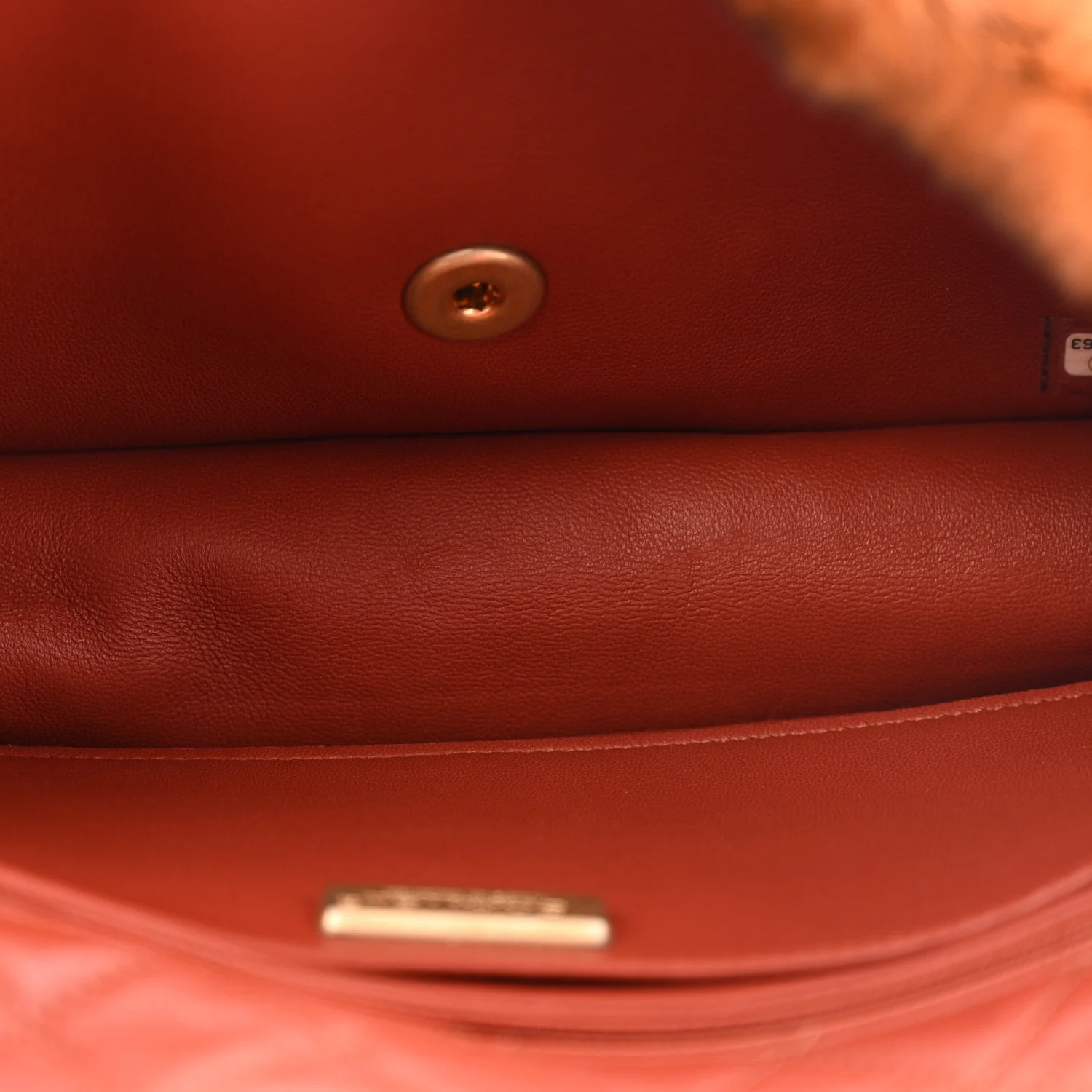 Orylag Lambskin Medium Flap Blue Orange - Image 5