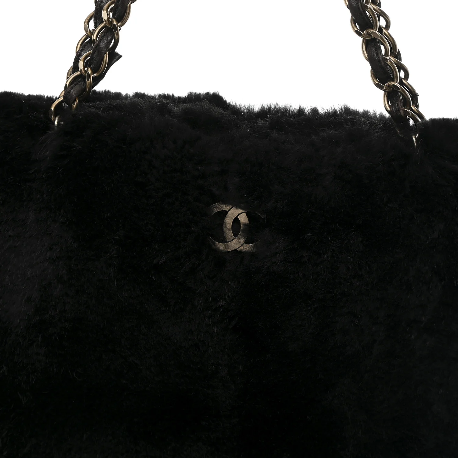 Orylag Rabbit Fur CC Tote Black - Image 8