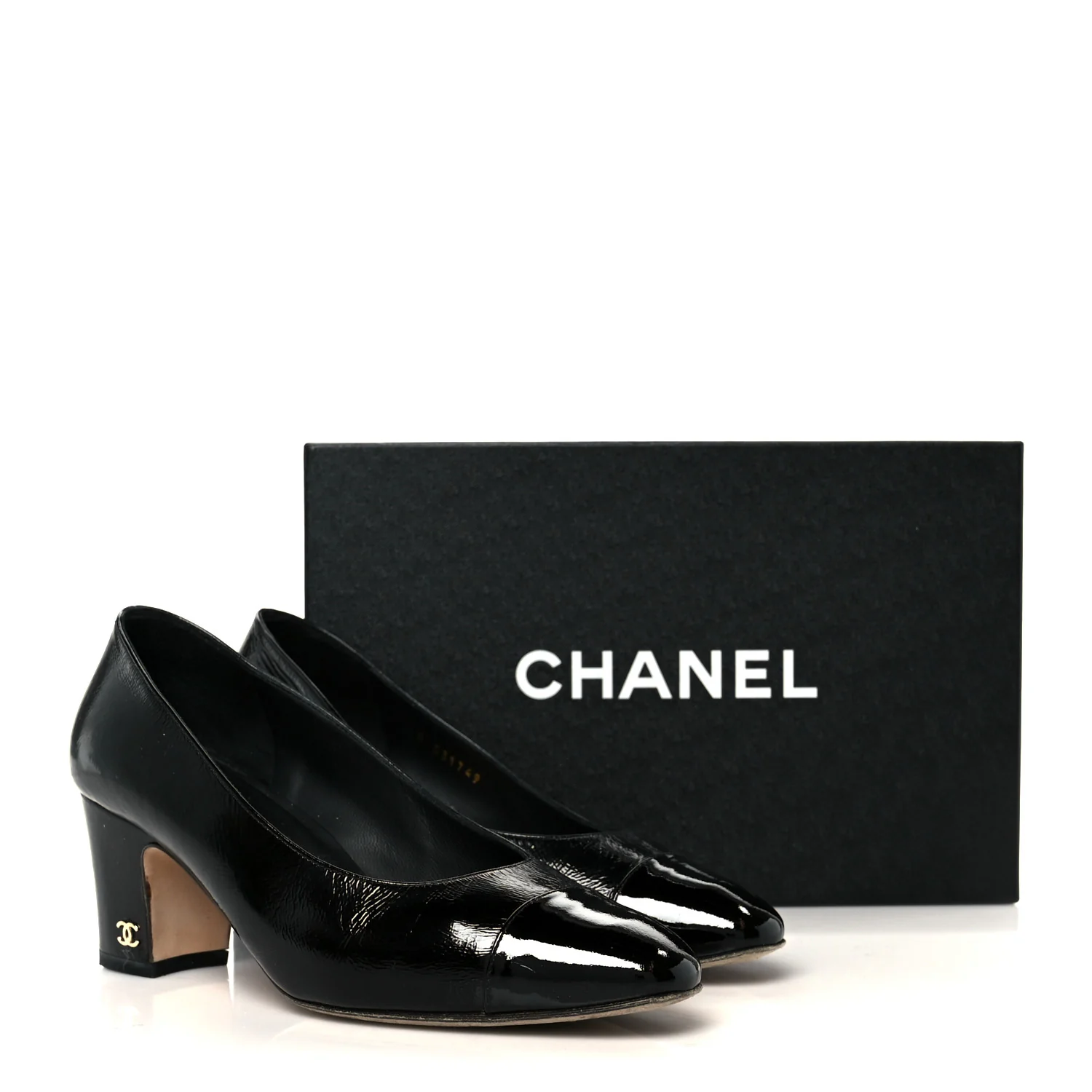 Patent Calfskin Cap Toe Mary Janes 36.5 Black - Image 10
