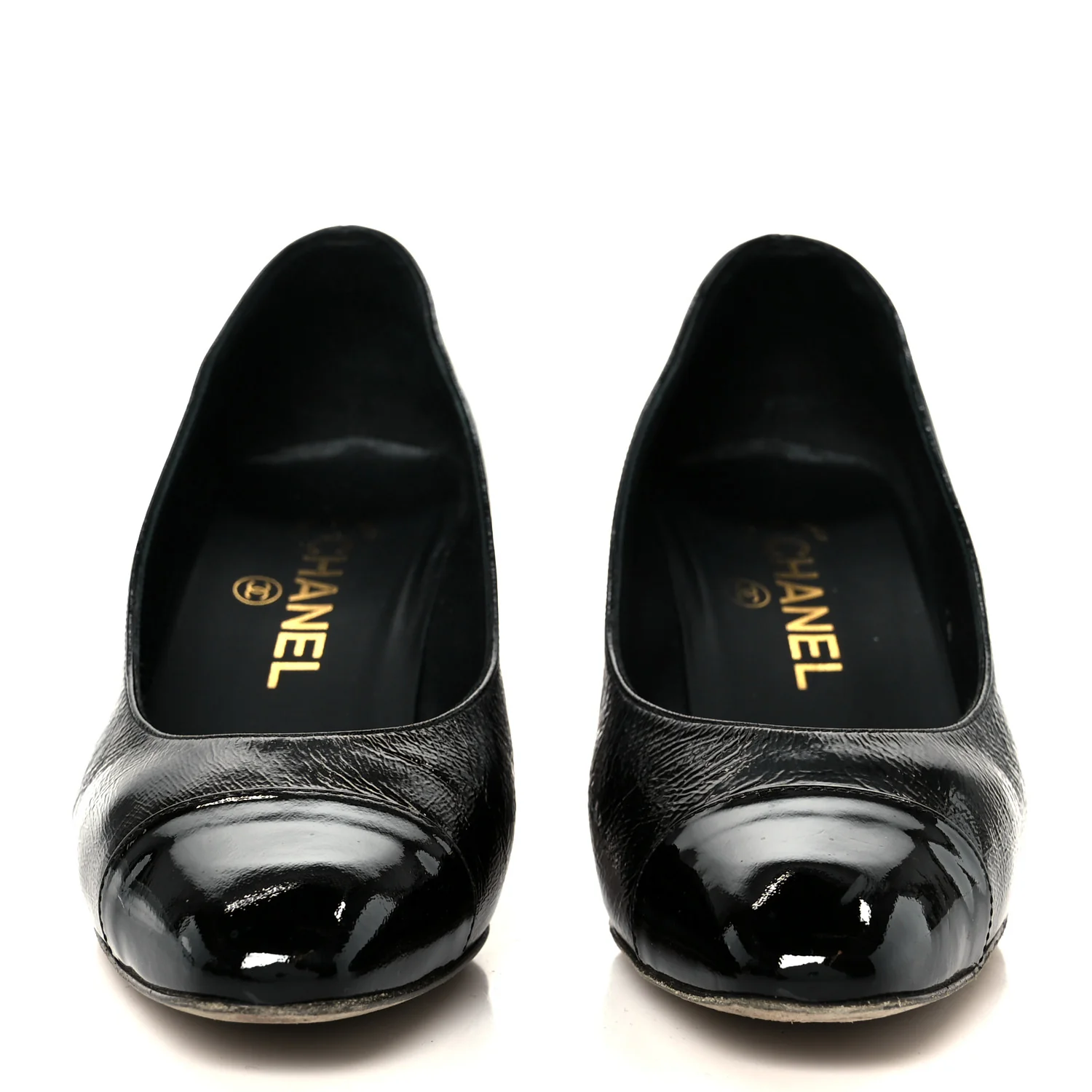 Patent Calfskin Cap Toe Mary Janes 36.5 Black - Image 3