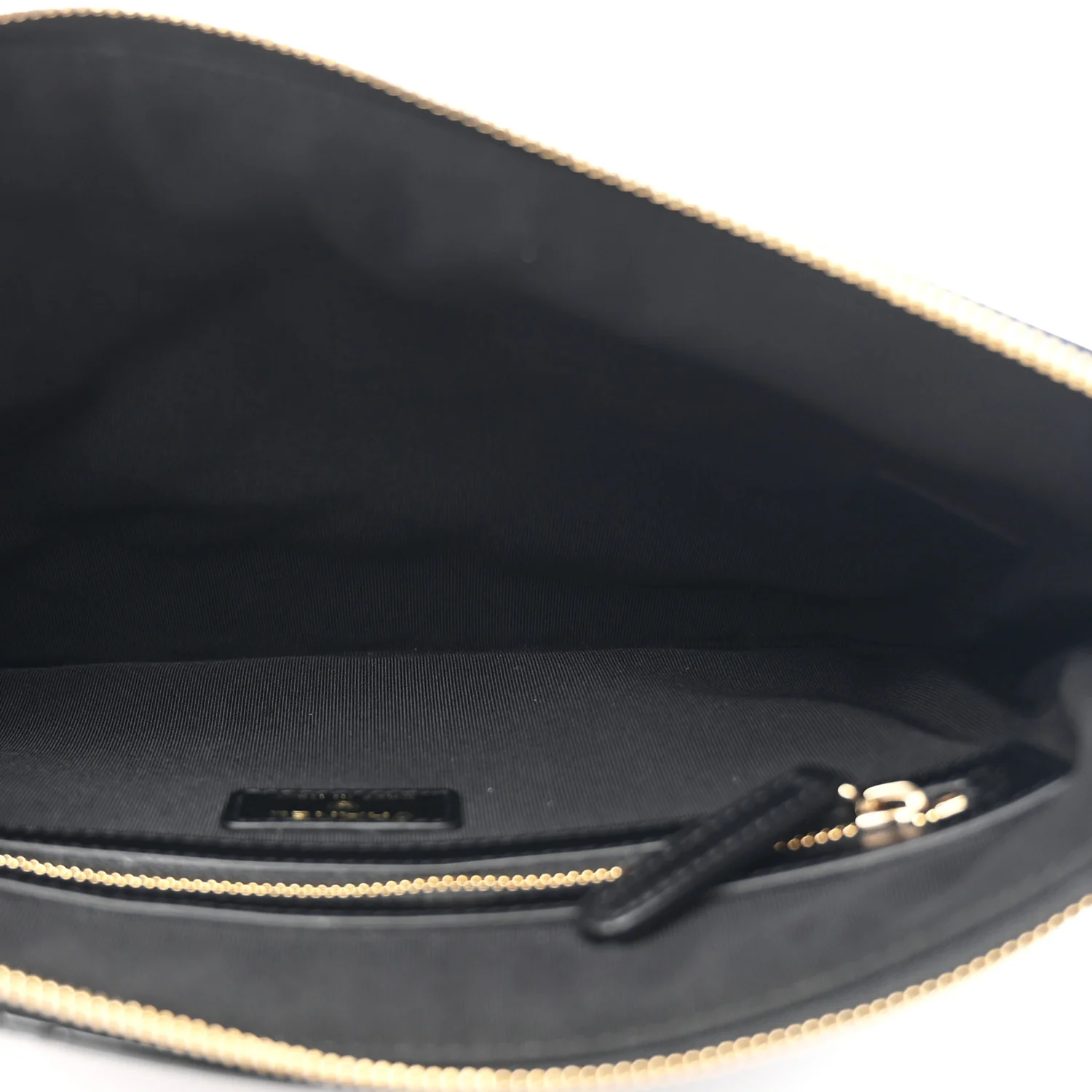 Patent Calfskin Quilted Medium Cosmetic Case Black - Image 5