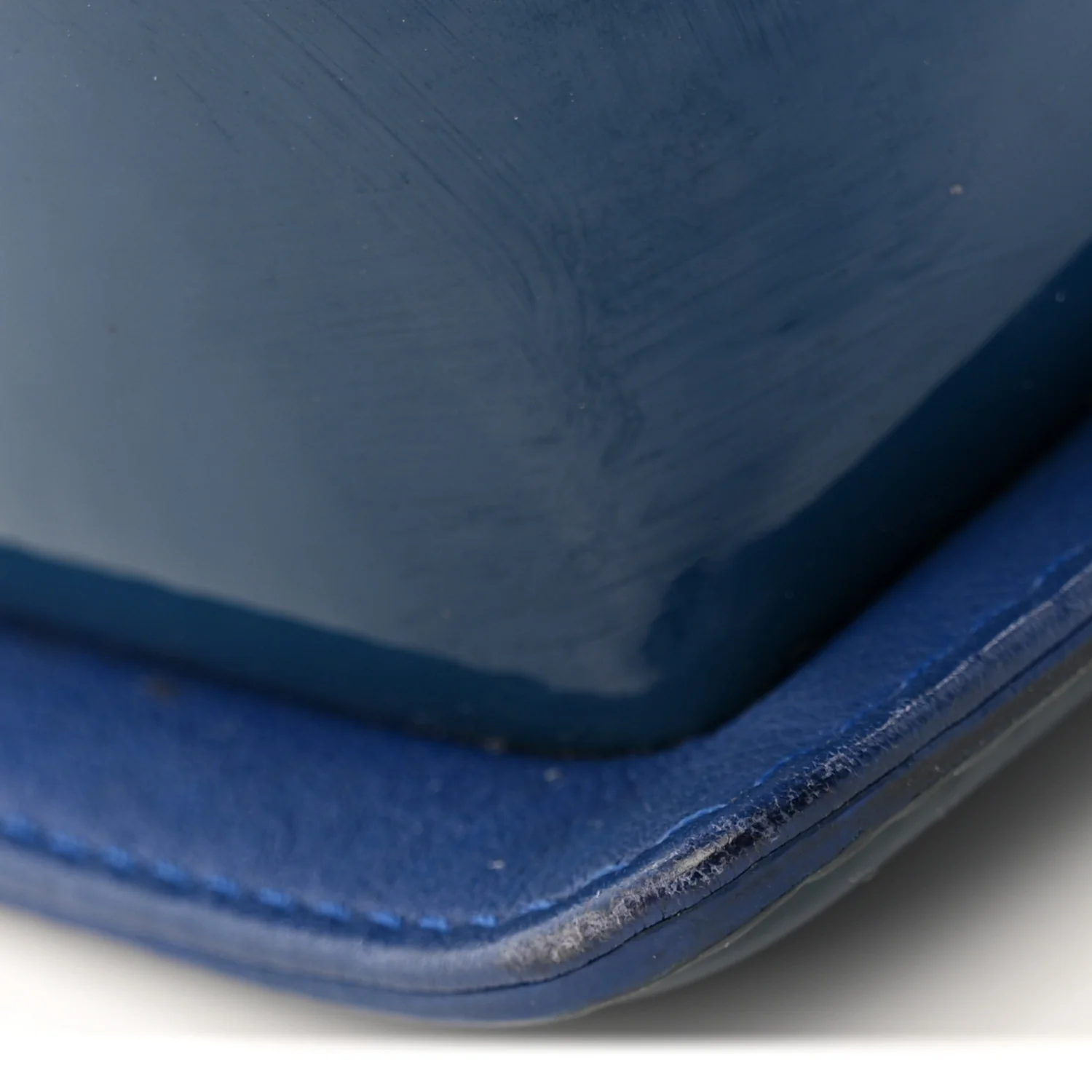 Patent Calfskin Quilted Medium Plexiglass Boy Flap Blue - Image 11