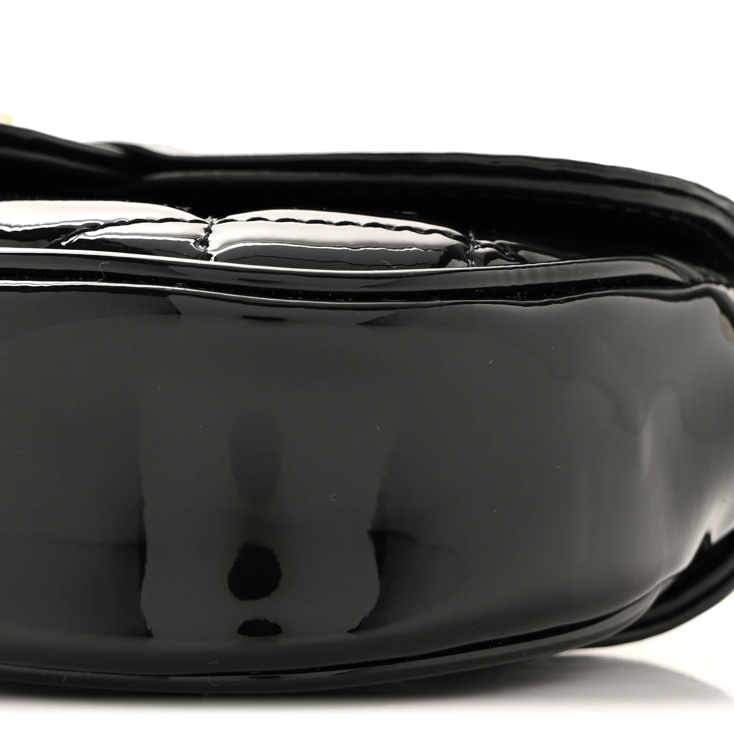 Patent Calfskin Quilted Mini Clutch Black - Image 10
