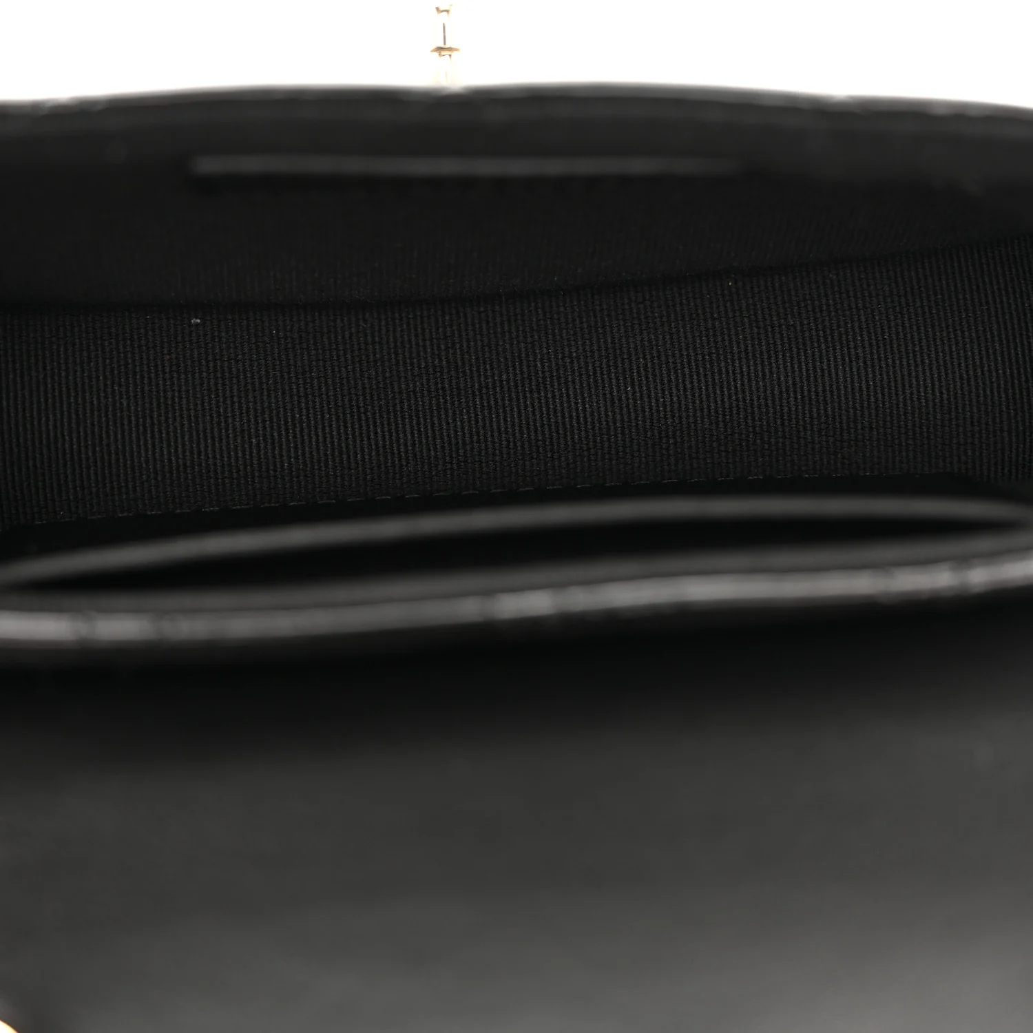 Patent Calfskin Quilted Mini Clutch Black - Image 5