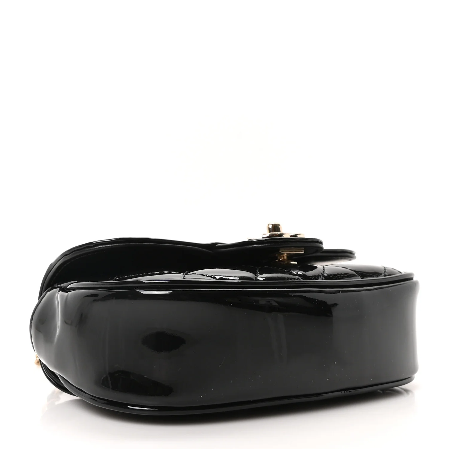 Patent Calfskin Quilted Mini Flap Black - Image 4