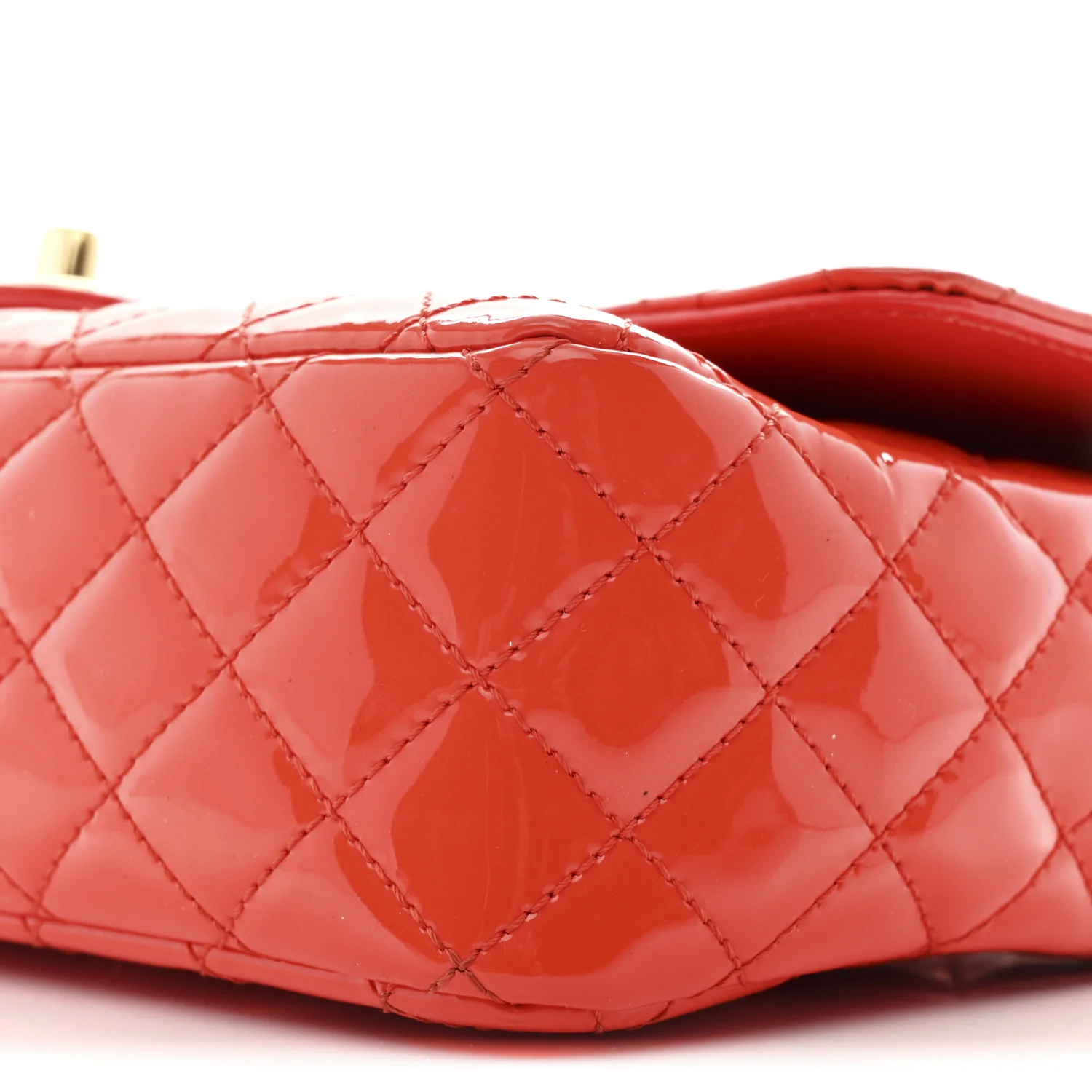 Patent Calfskin Quilted Valentine Charms Medium Single Flap Red - Image 10