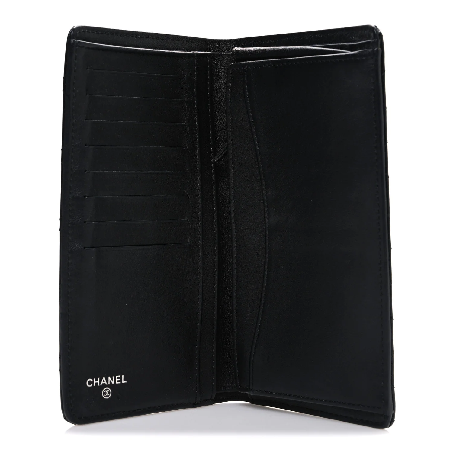 Patent Calfskin Quilted Yen Wallet So Black - Image 5