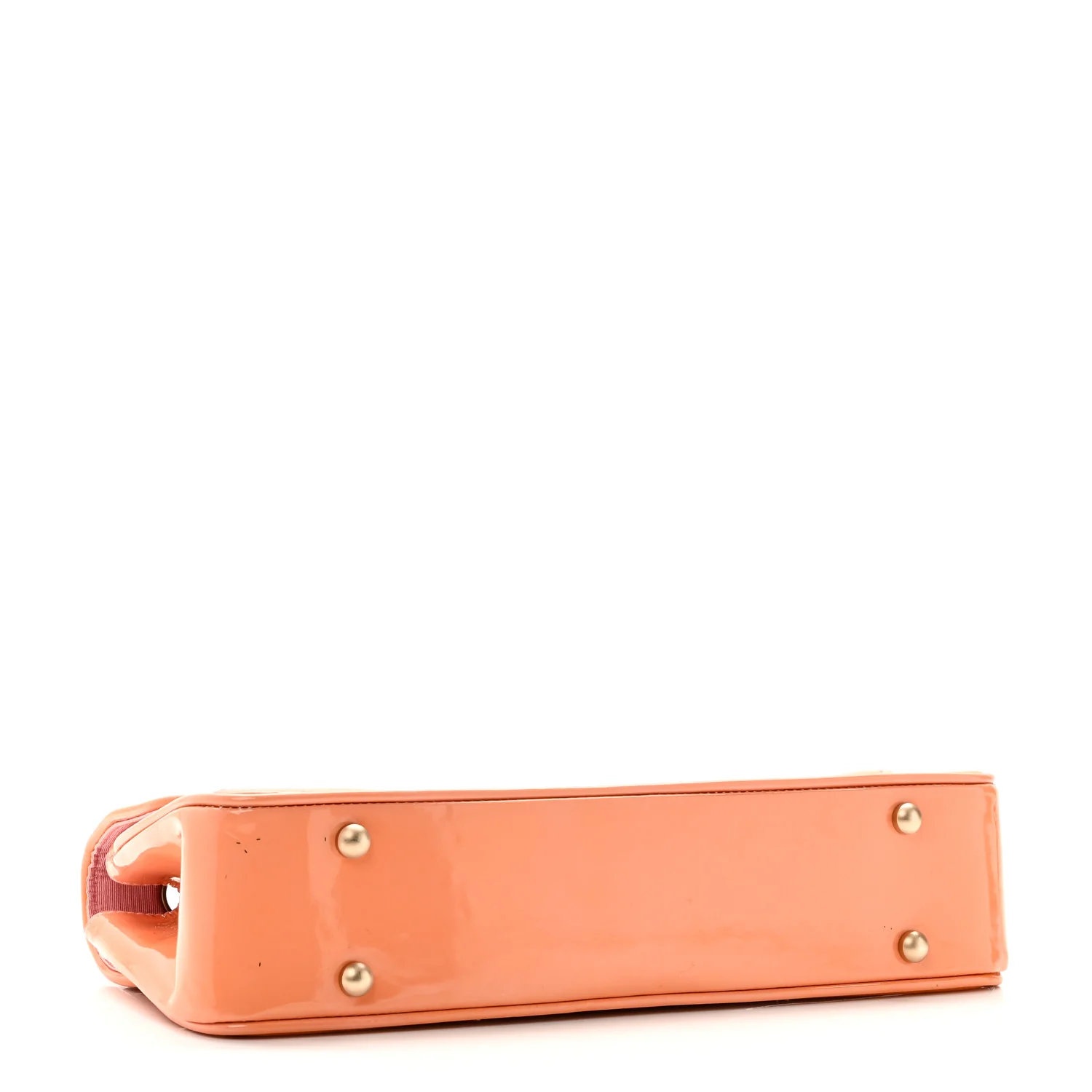 Patent Calfskin Scallop Quilted Single Flap Pink - Image 4