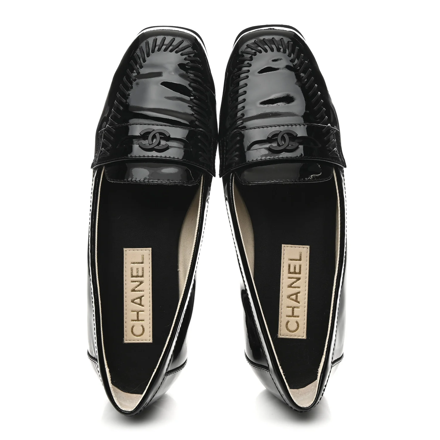 Patent CC Mocassin Loafers 38 Black - Image 2