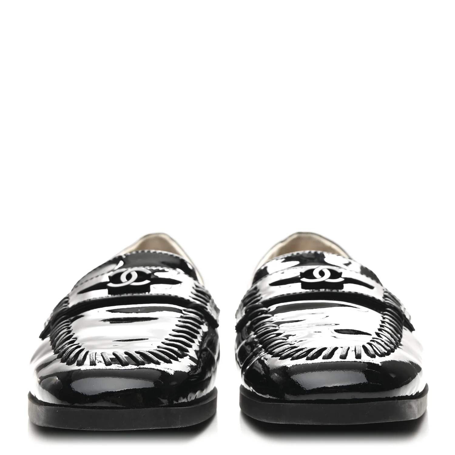 Patent CC Mocassin Loafers 38 Black - Image 3