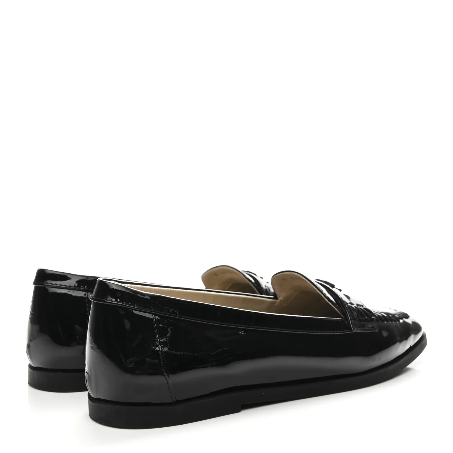 Patent CC Mocassin Loafers 38 Black - Image 5