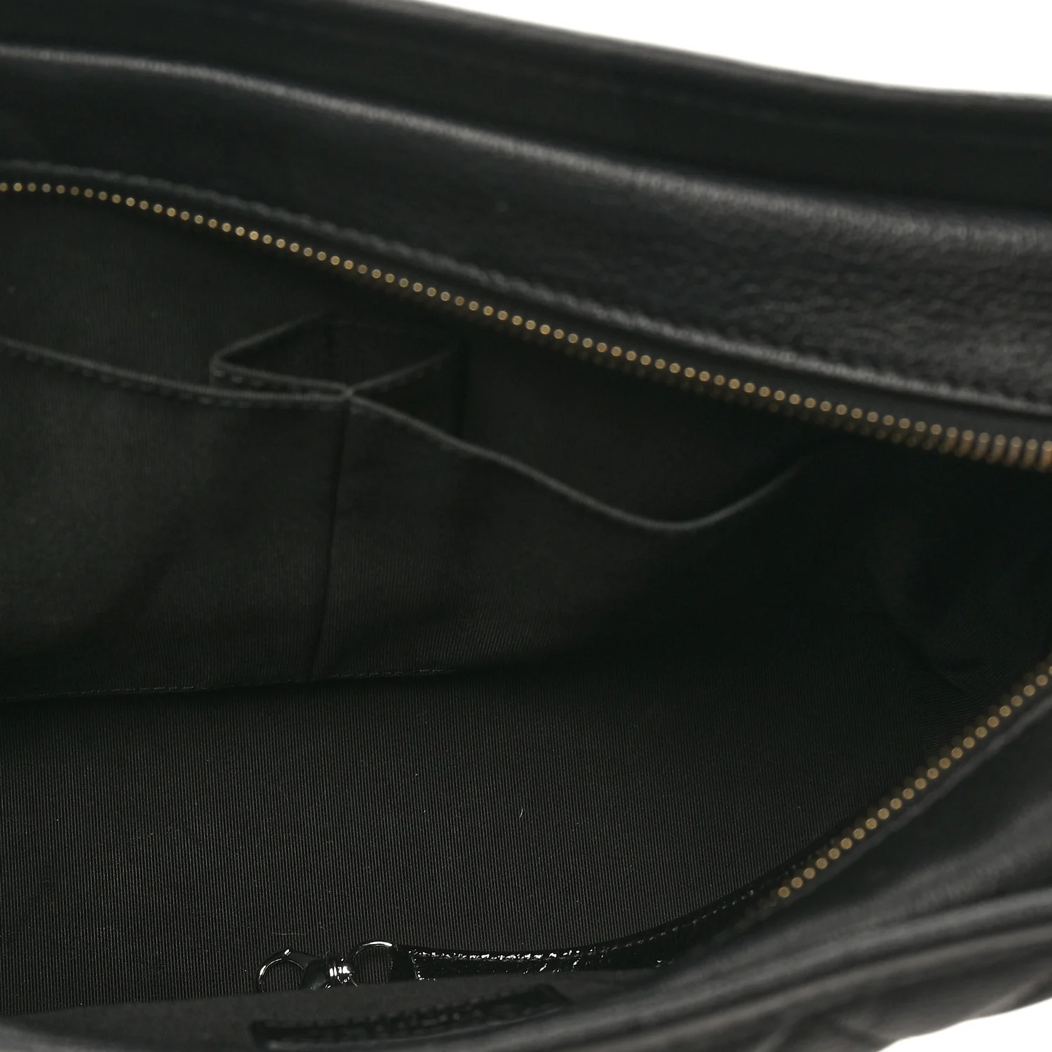 Patent Goatskin Quilted Medium Gabrielle Hobo Black - Image 5