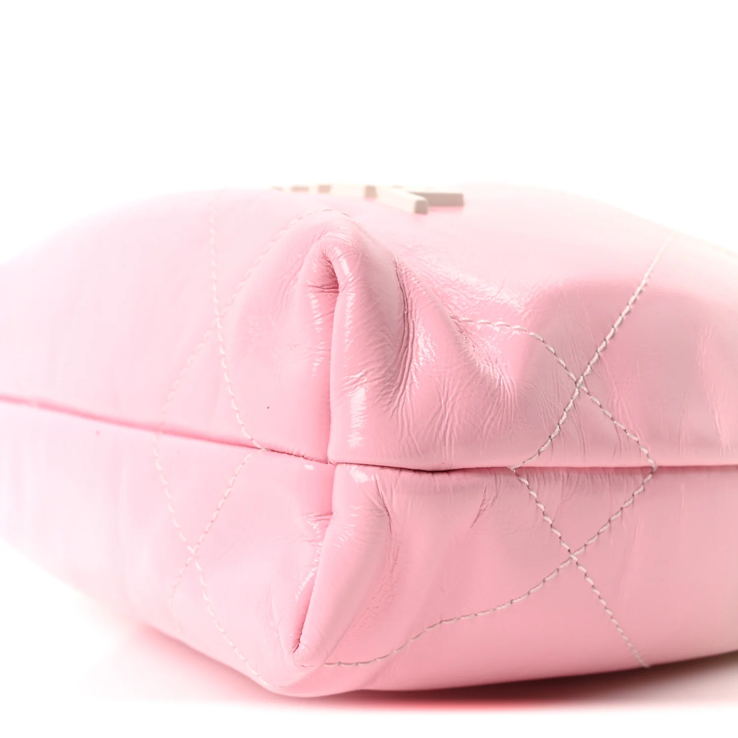 Patent Gradient Calfskin Quilted Mini Chanel 22 White Light Pink - Image 10