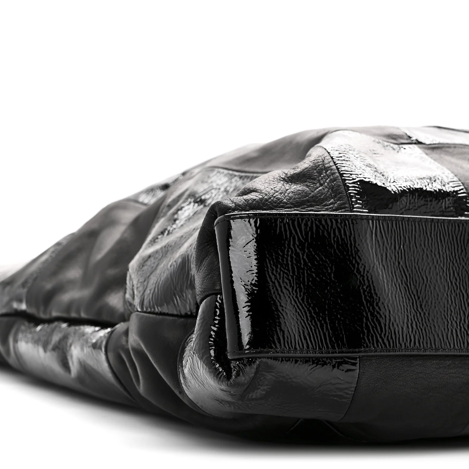 Patent Patchwork Large Brooklyn Tote Black - Image 9