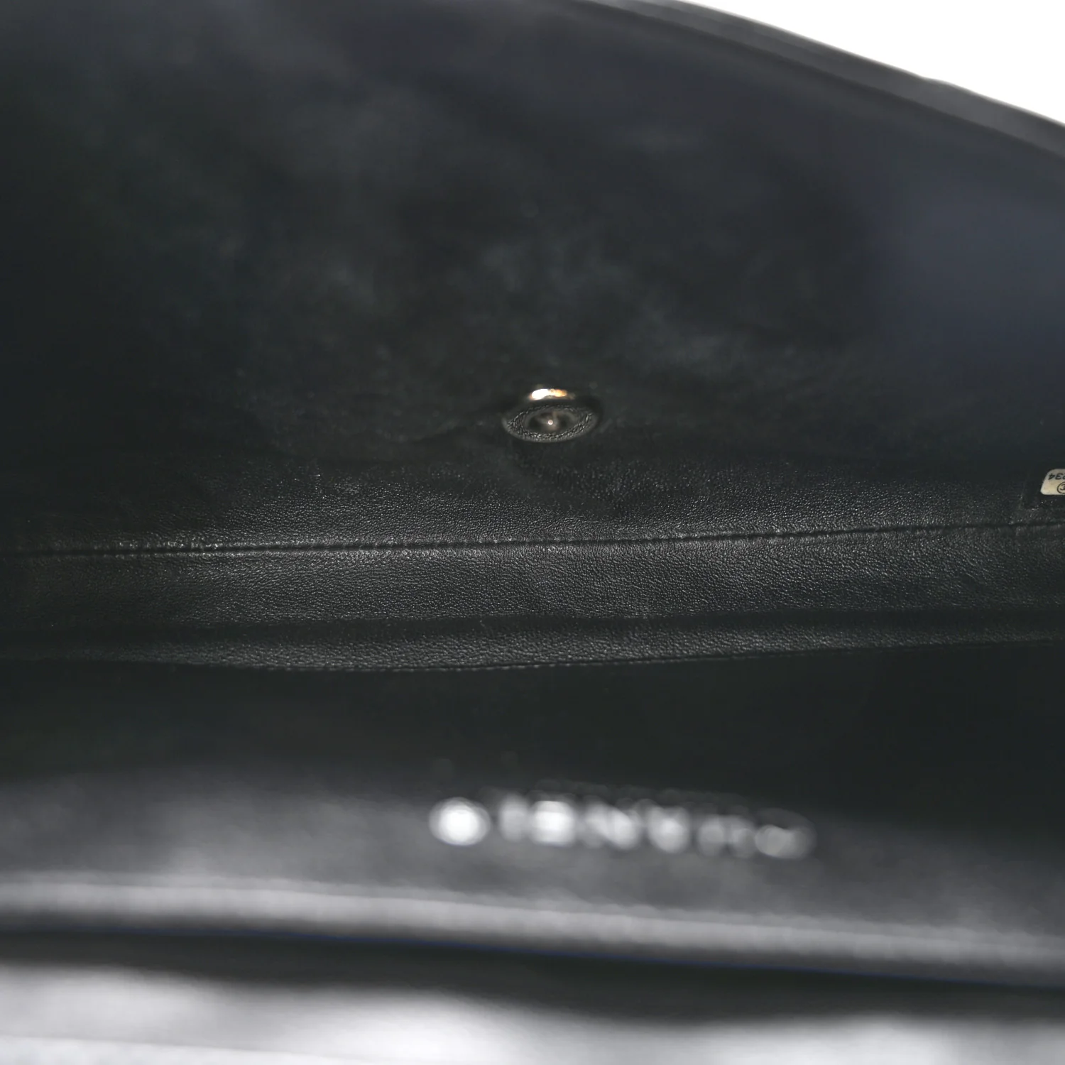 Patent Quilted Clutch with Chain Flap Black - Image 5