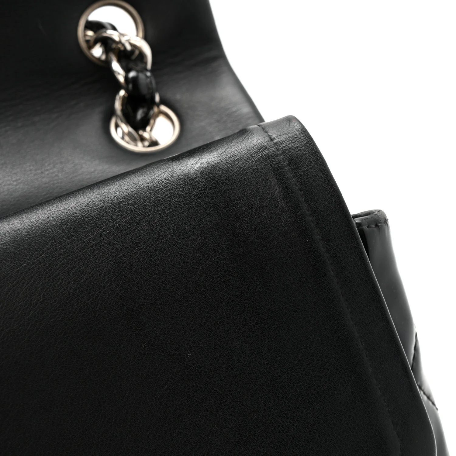 Patent Quilted Jumbo Double Flap Black - Image 16