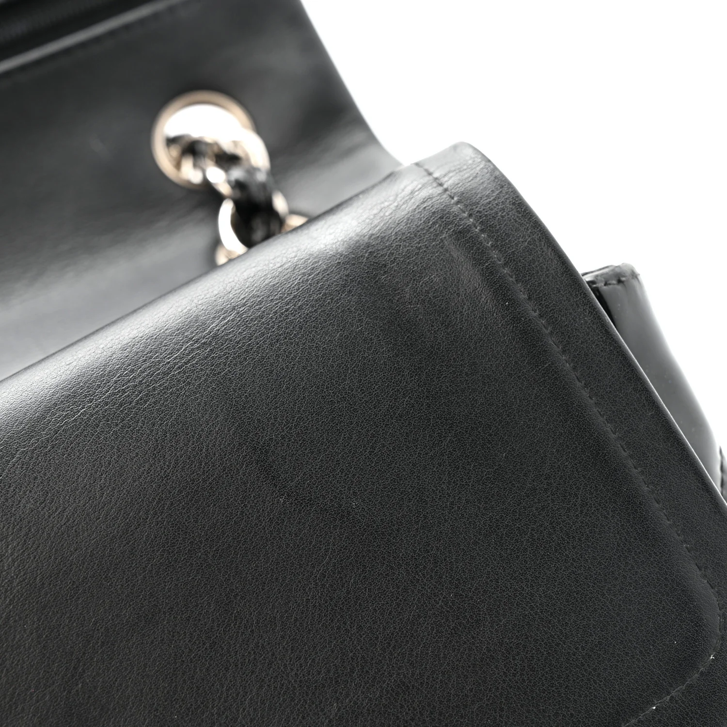 Patent Quilted Jumbo Double Flap Black - Image 17