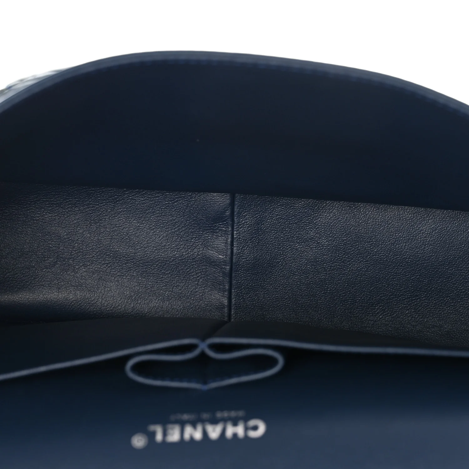 Patent Quilted Jumbo Double Flap Dark Blue - Image 5