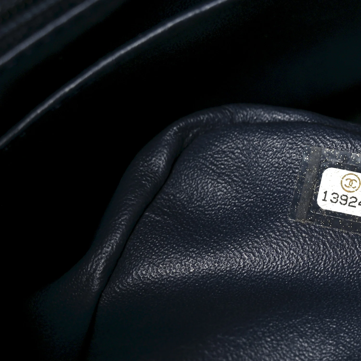 Patent Quilted Jumbo Single Flap Navy - Image 7