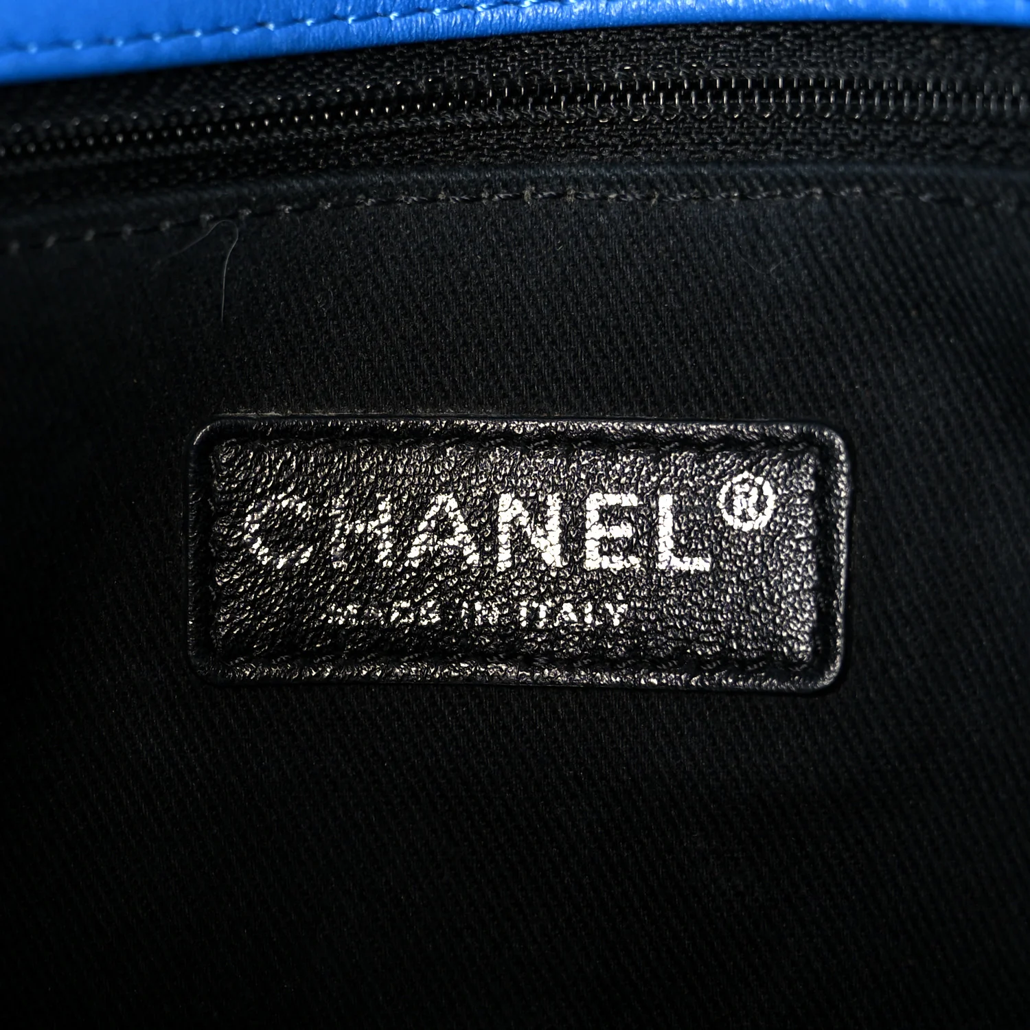 Patent Quilted Large Coco Shine Flap Blue - Image 6