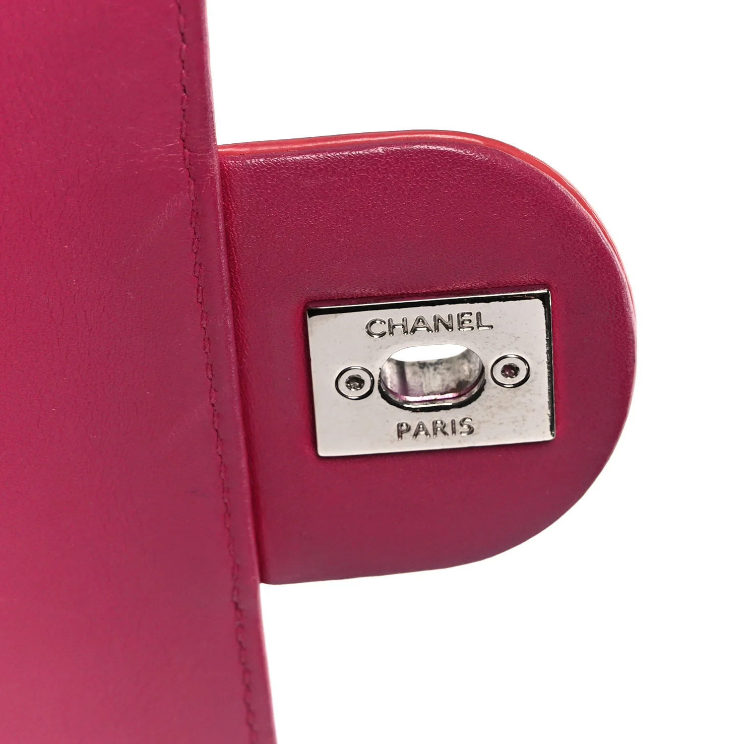 Patent Quilted Large Coco Shine Flap Pink - Image 7