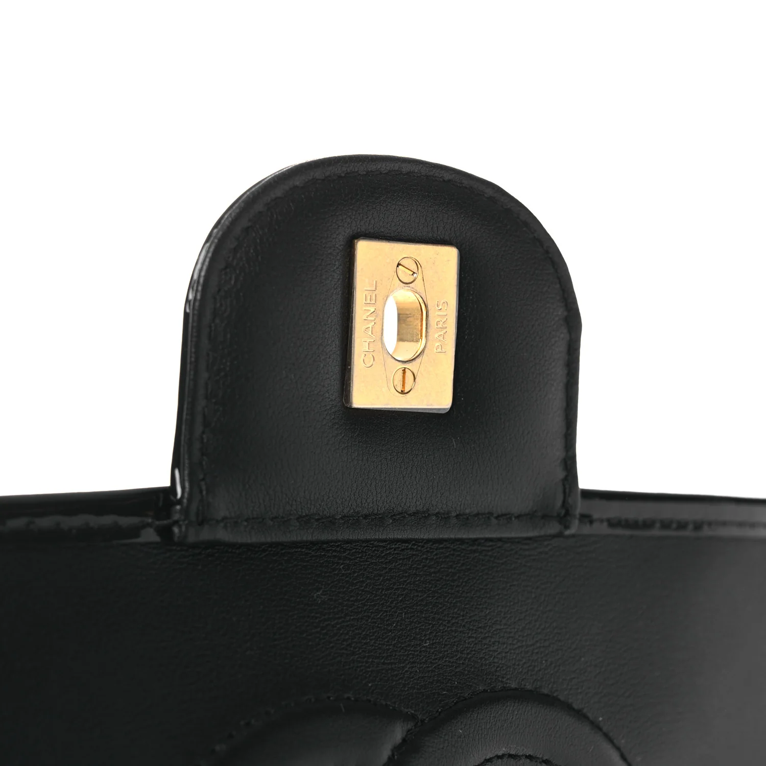 Patent Quilted Large School Memory Top Handle Flap Black - Image 11