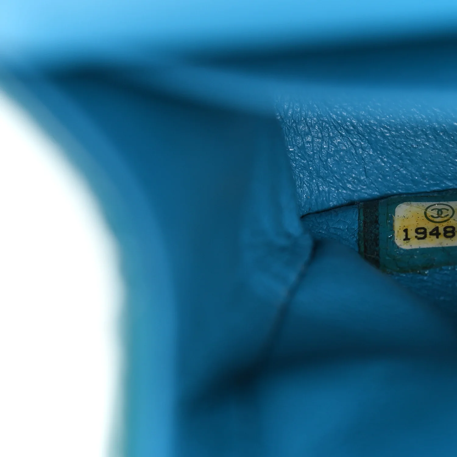 Patent Quilted Medium Double Flap Turquoise - Image 7