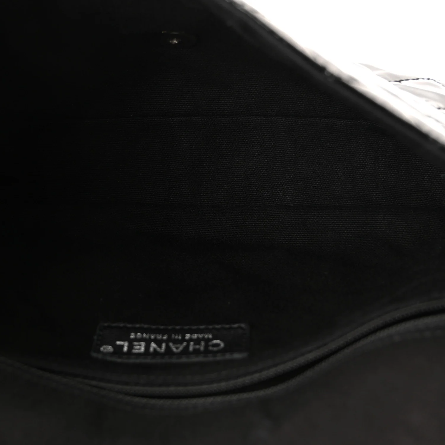 Patent Quilted Medium Single Flap Black - Image 5