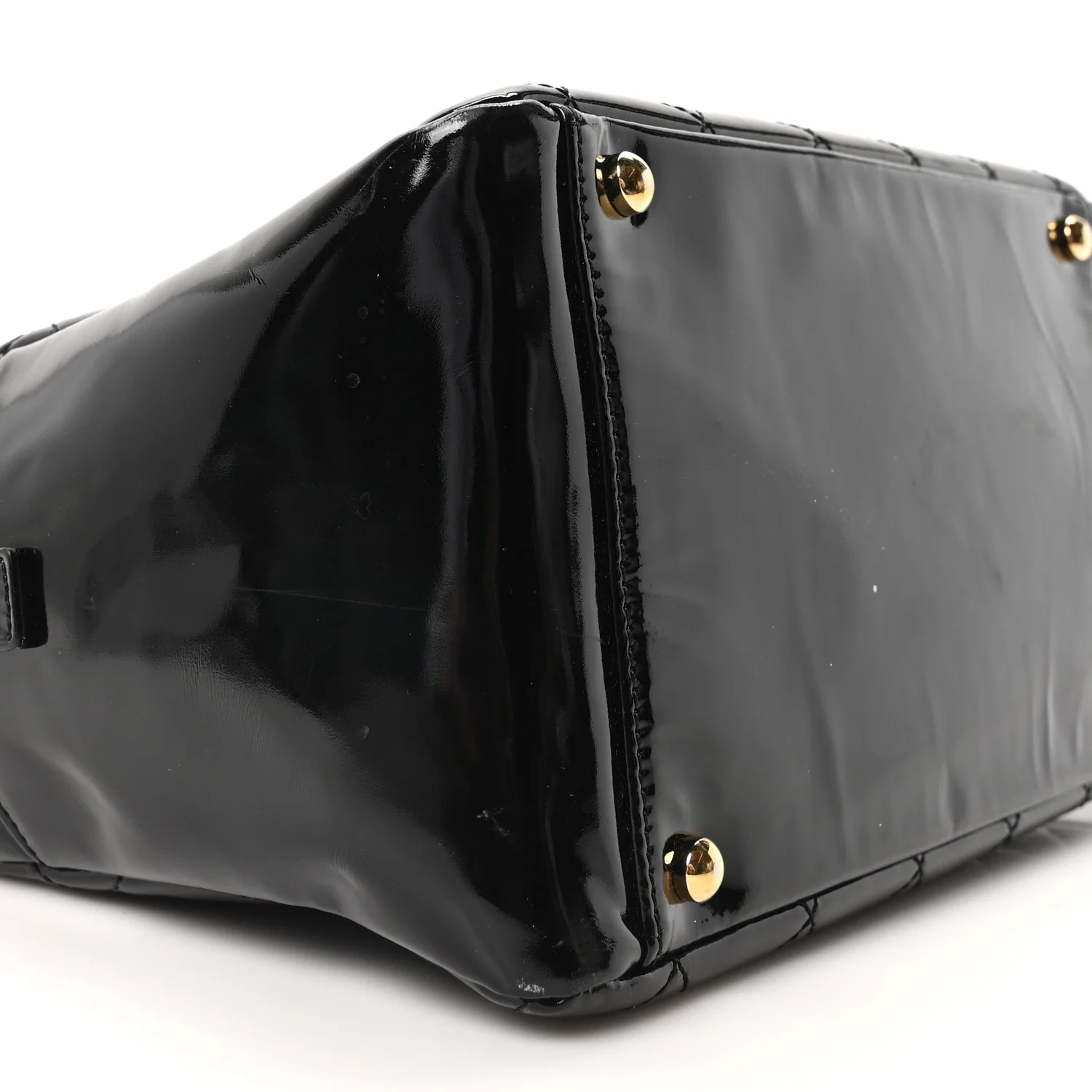 Patent Quilted Petit Timeless Tote PTT Black - Image 8