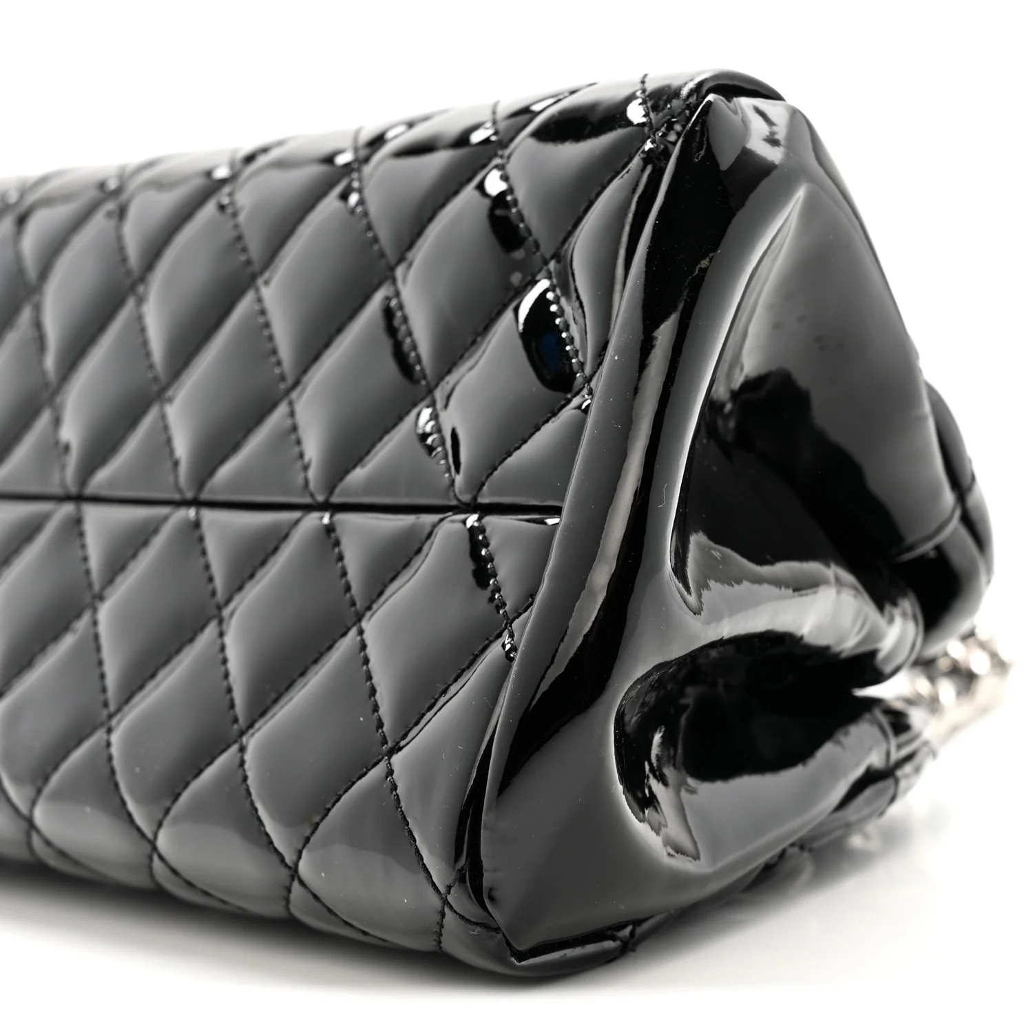 Patent Quilted Small Just Mademoiselle Bowling Bag Black - Image 13