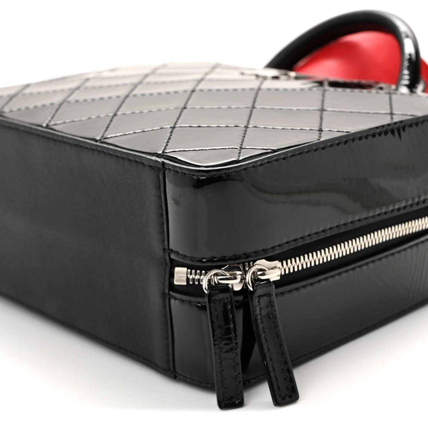 Patent Quilted Travel Kit Vanity Case Black - Image 10