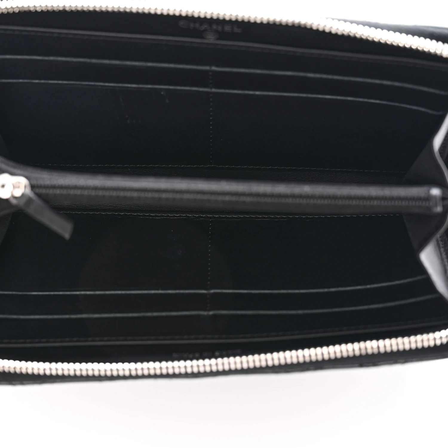 Patent Quilted Zip Around Wallet Black - Image 5