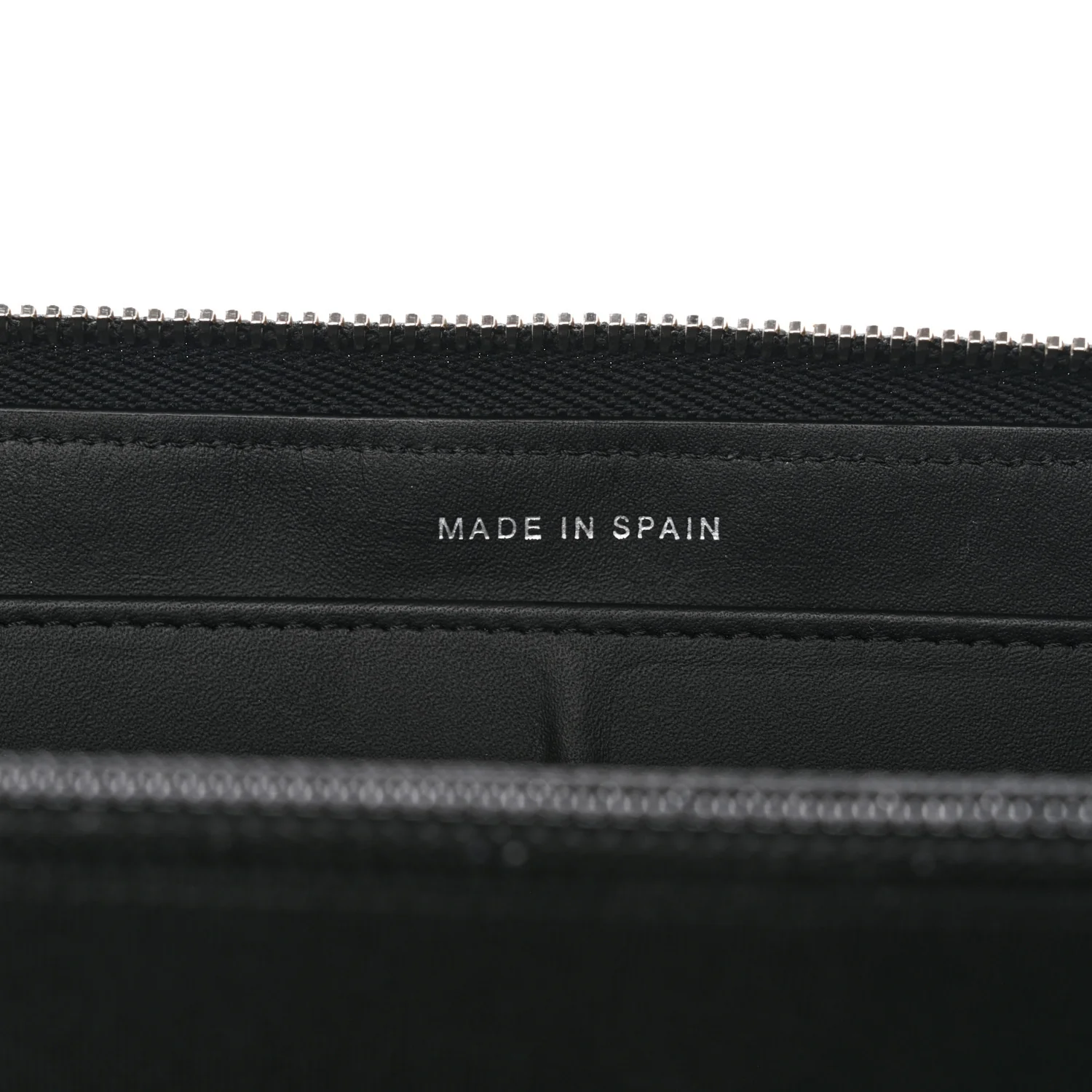 Patent Quilted Zip Around Wallet Black - Image 7