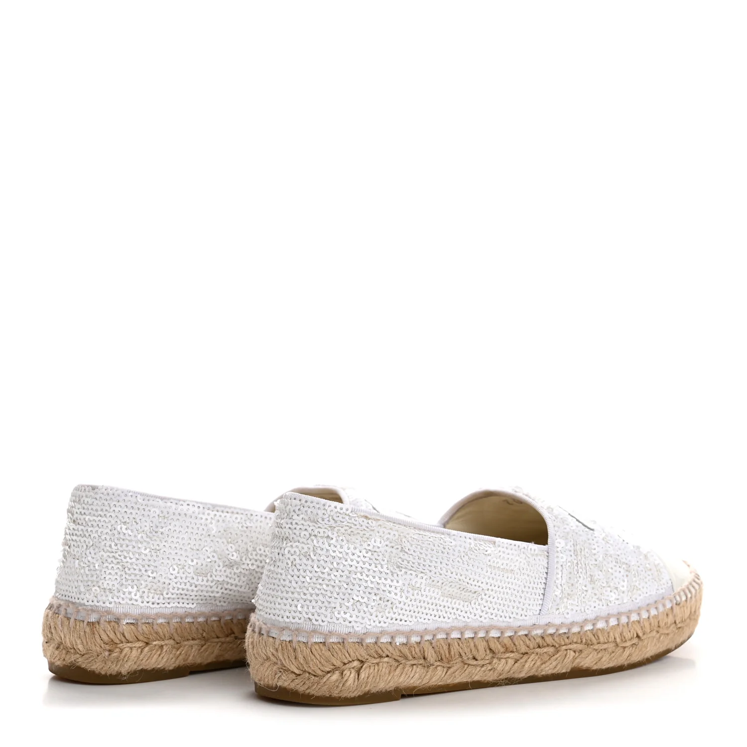 Patent Sequin CC Espadrilles 36 White - Image 5
