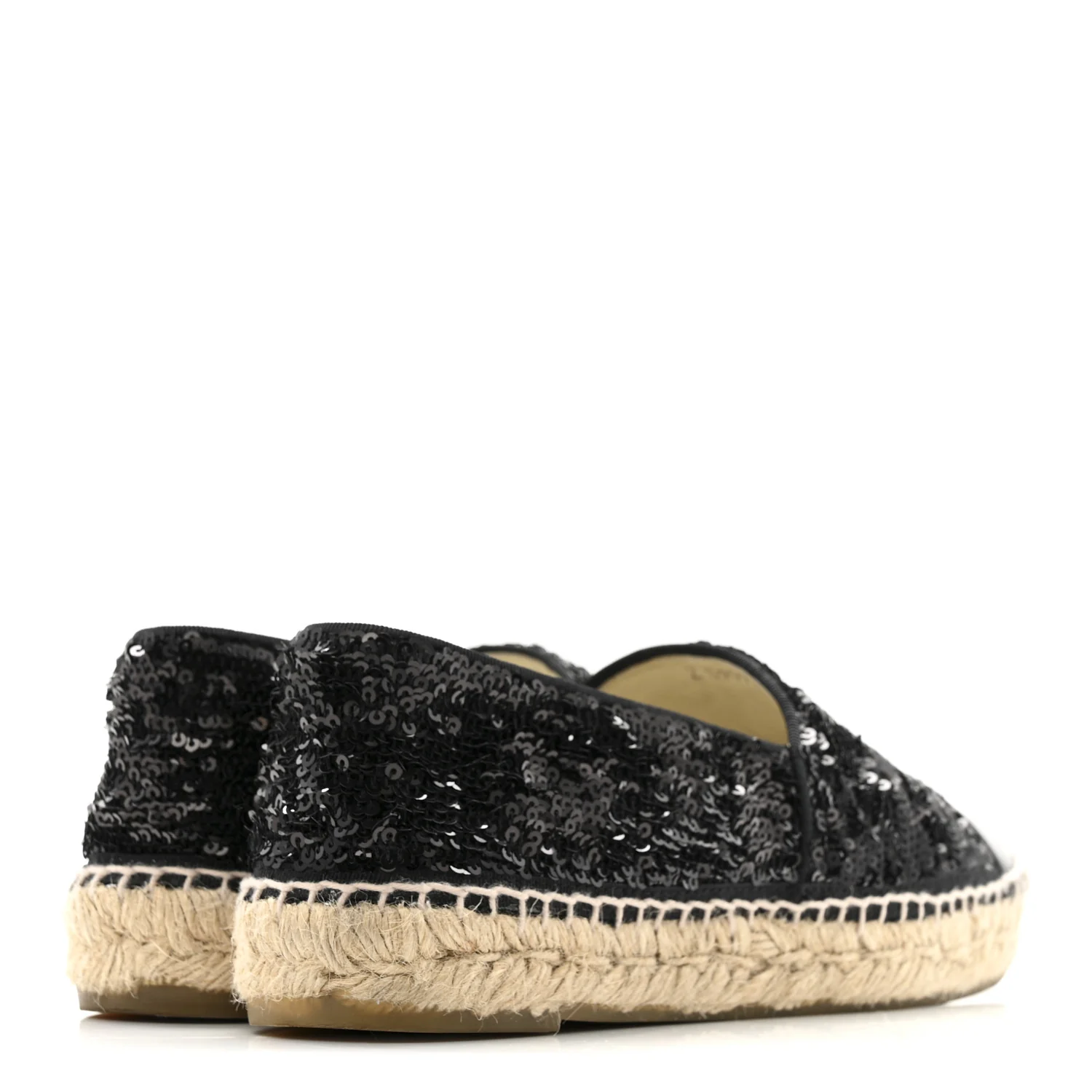 Patent Sequin CC Espadrilles 39 Black - Image 5
