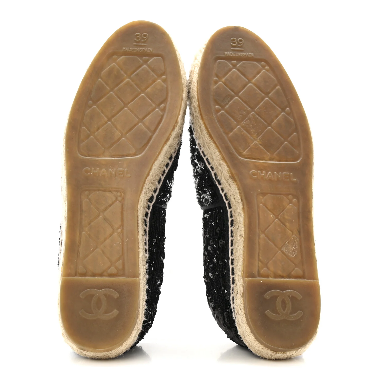 Patent Sequin CC Espadrilles 39 Black - Image 6